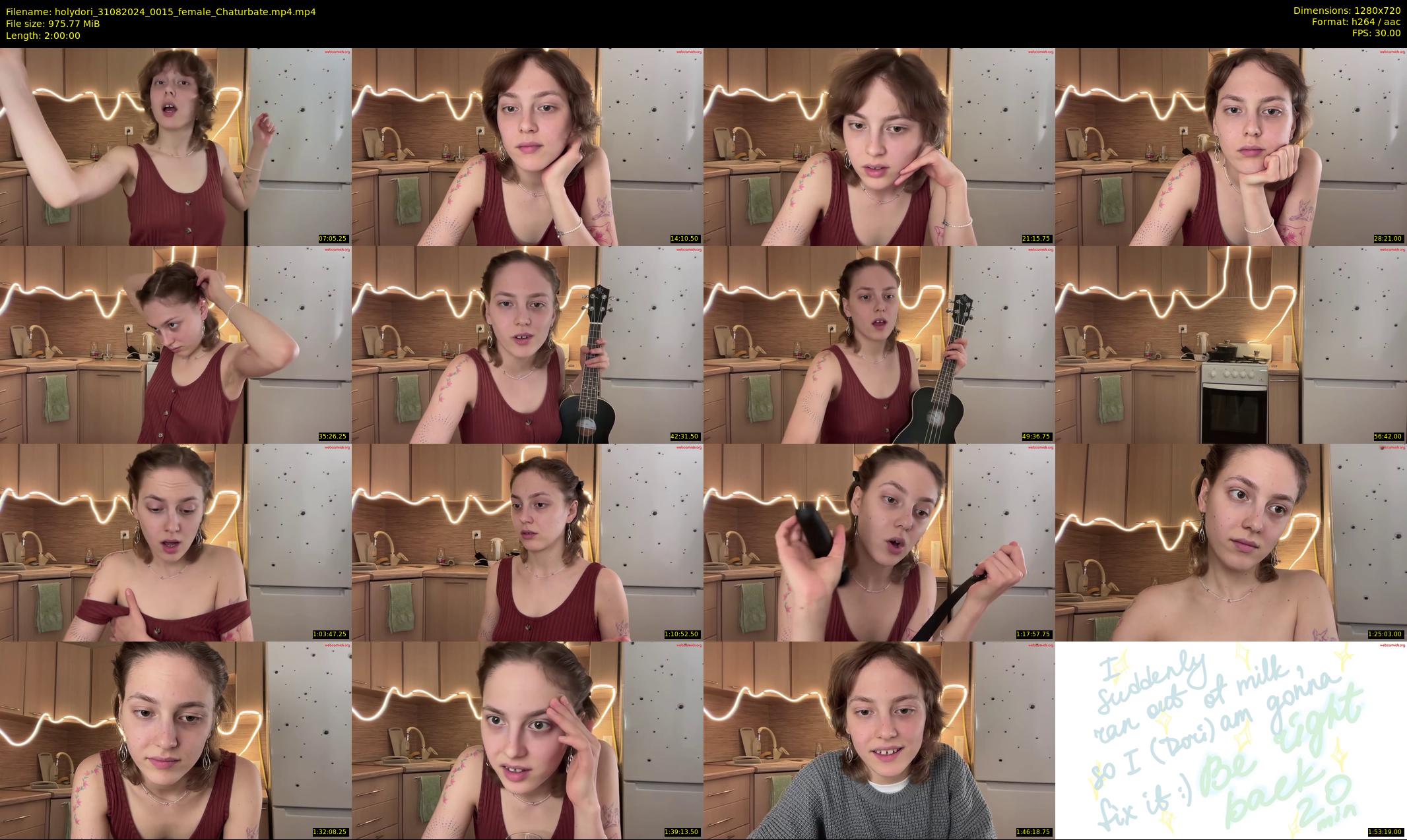 holydori — 120 minute Chaturbate female cam show recording, 720p, Aug 31, 2024