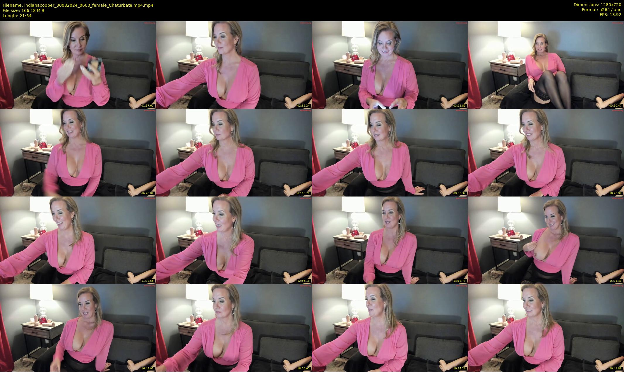 indianacooper — 22 minute Chaturbate female cam show recording, 720p, Aug 30, 2024
