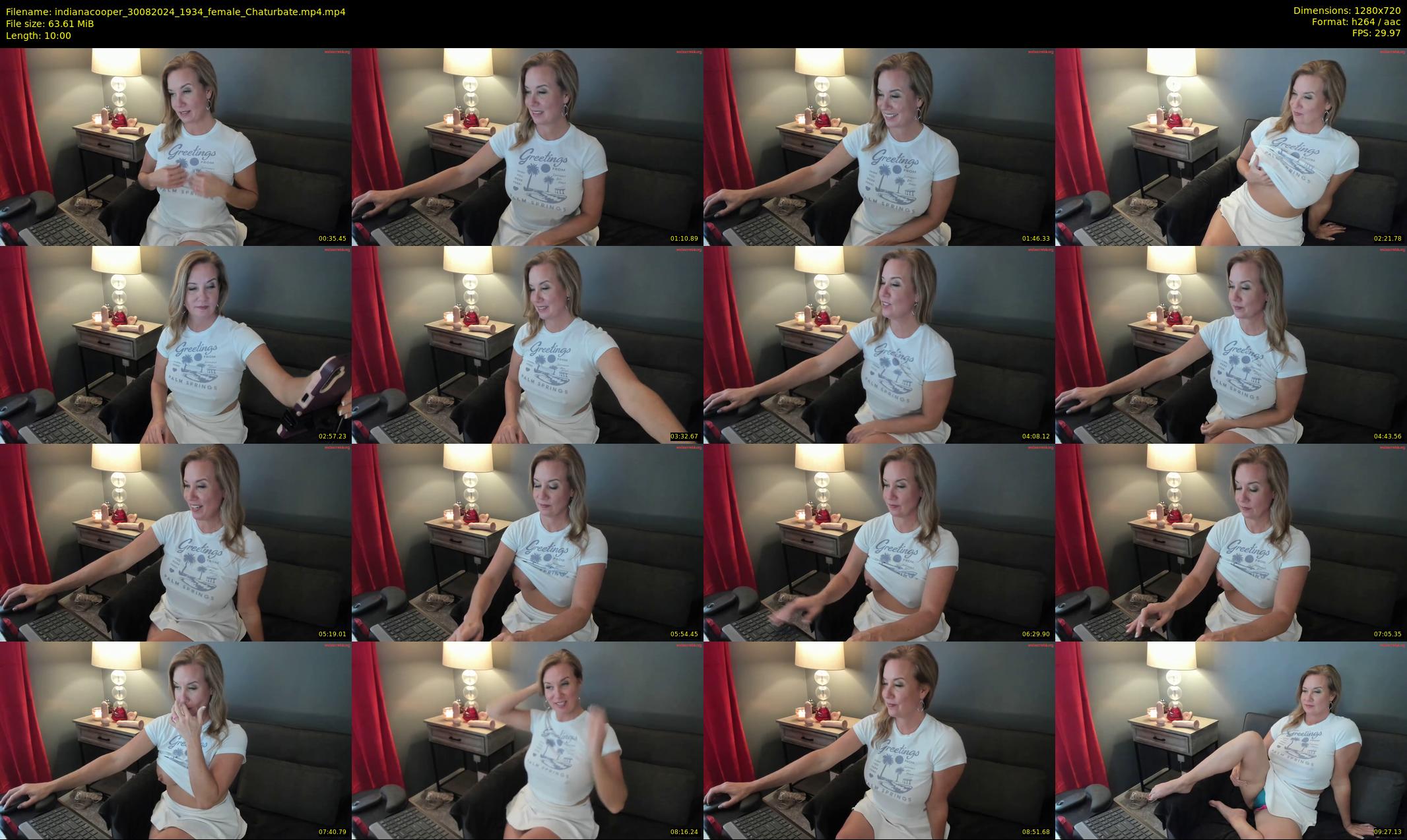 indianacooper — 10 minute Chaturbate female cam show recording, 720p, Aug 30, 2024