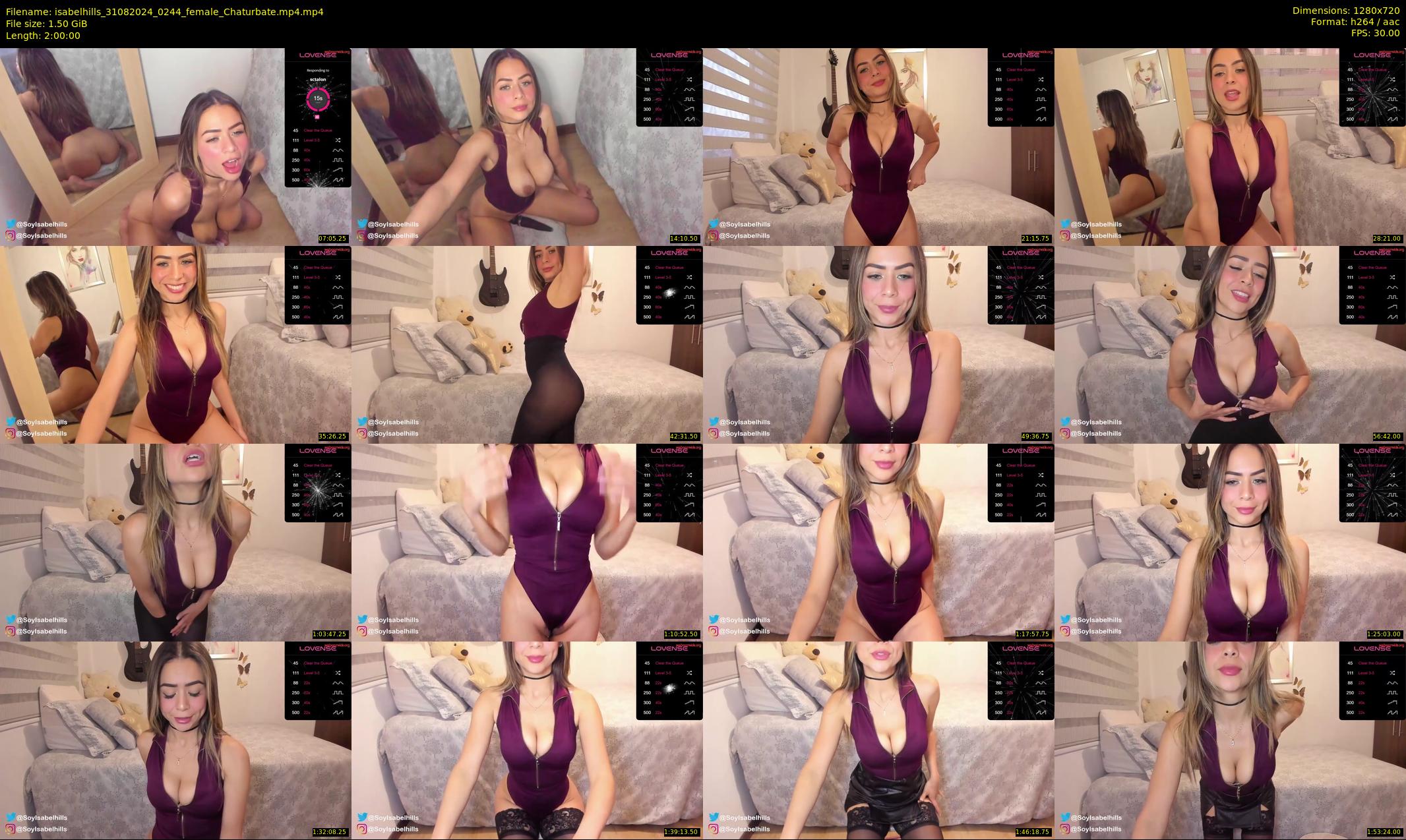 isabelhills — 120 minute Chaturbate female cam show recording, 720p, Aug 31, 2024