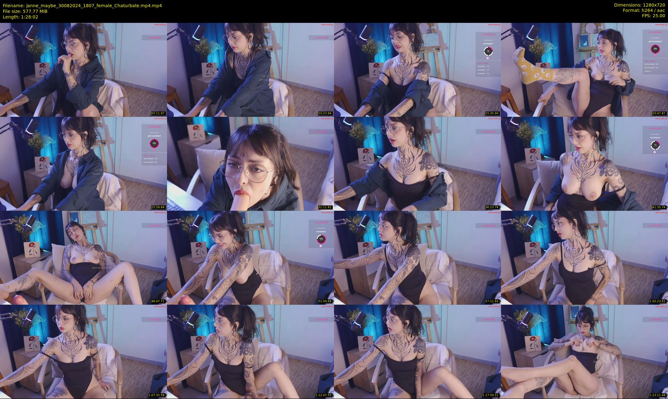 janne_maybe — 89 minute Chaturbate female cam show recording, 720p, Aug 30, 2024