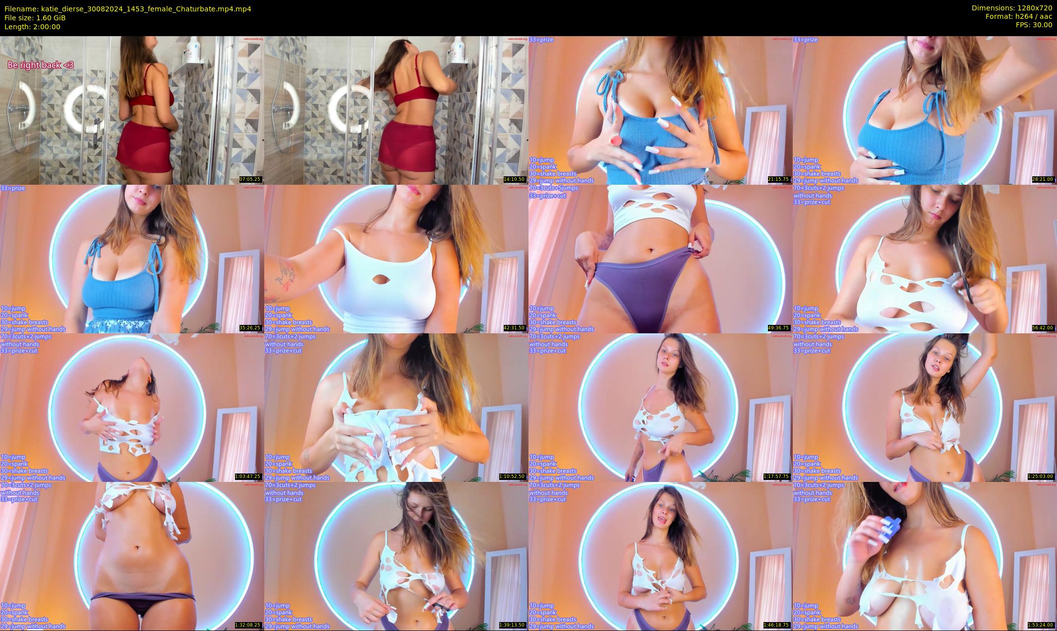 katie_dierse — 120 minute Chaturbate female cam show recording, 720p, Aug 30, 2024