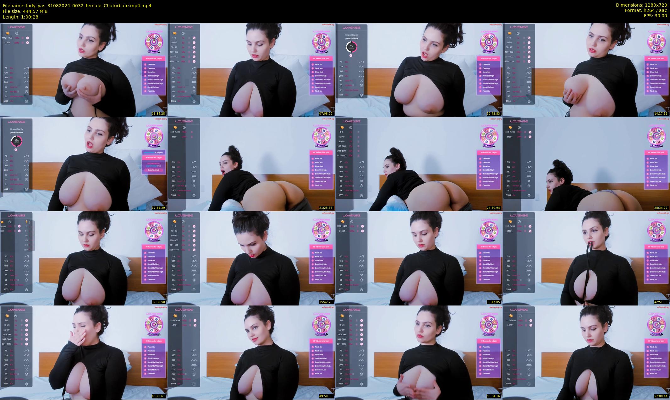lady_yas — 61 minute Chaturbate female cam show recording, 720p, Aug 31, 2024