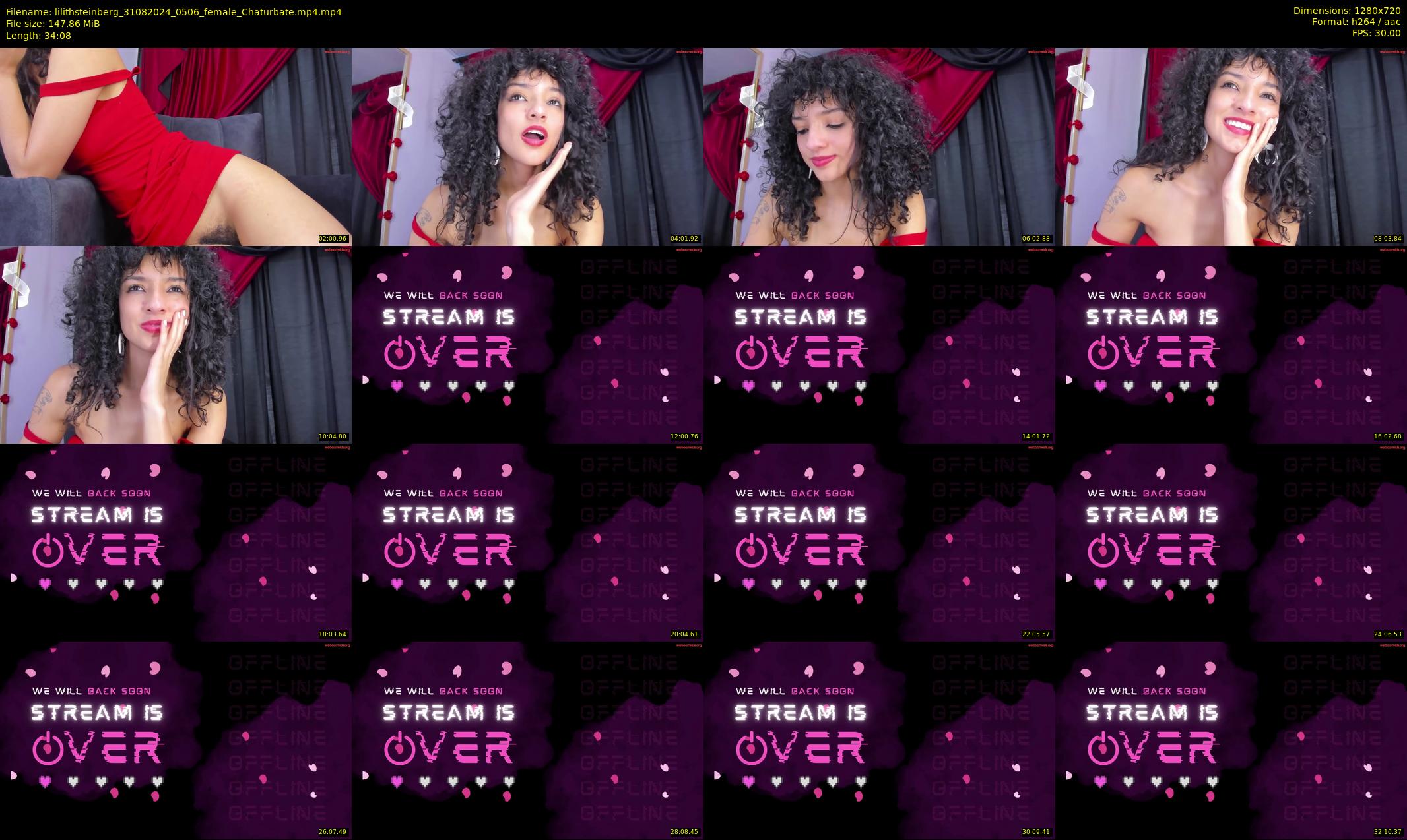 lilithsteinberg — 35 minute Chaturbate female cam show recording, 720p, Aug 31, 2024