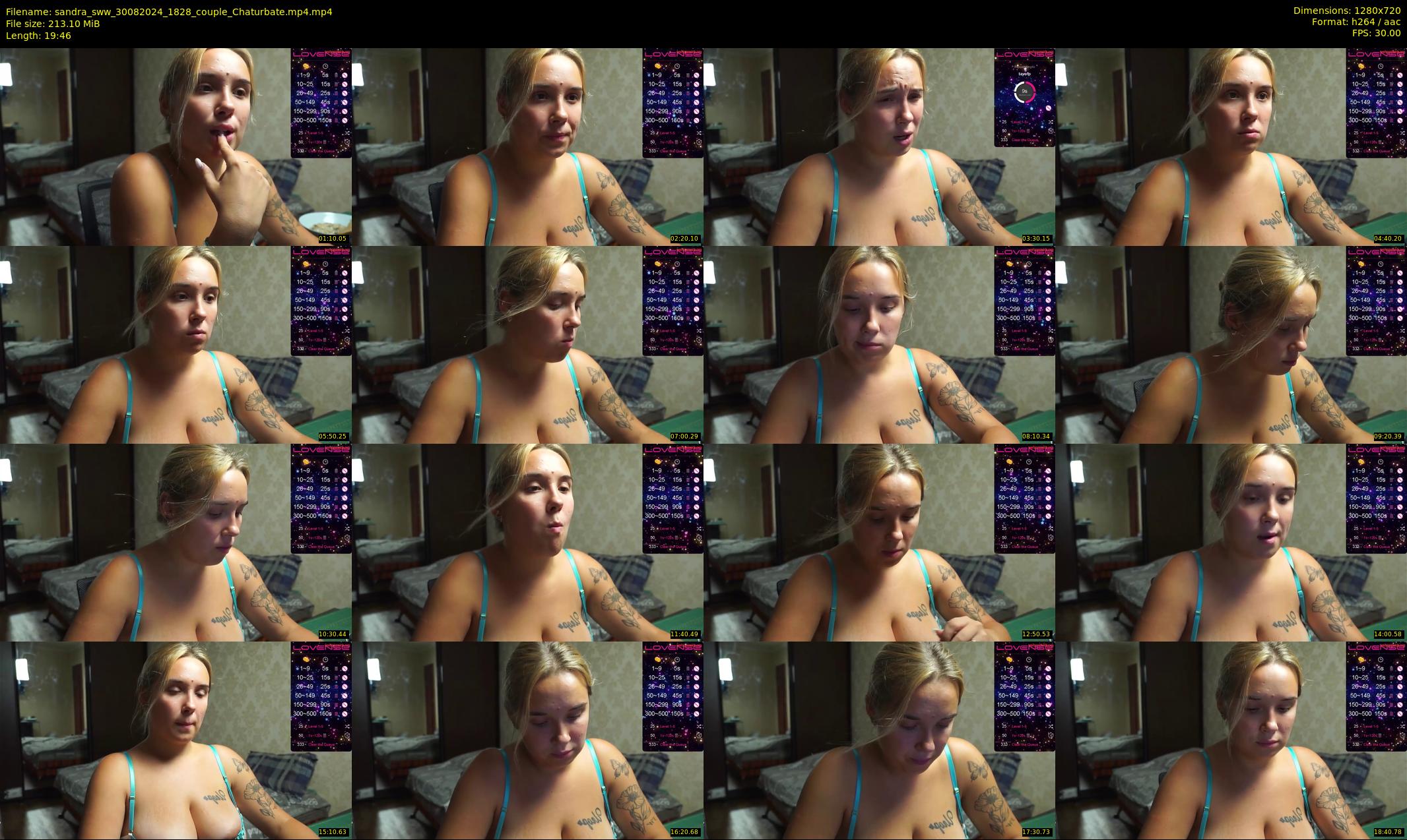 sandra_sww — 20 minute Chaturbate couple cam show recording, 720p, Aug 30, 2024