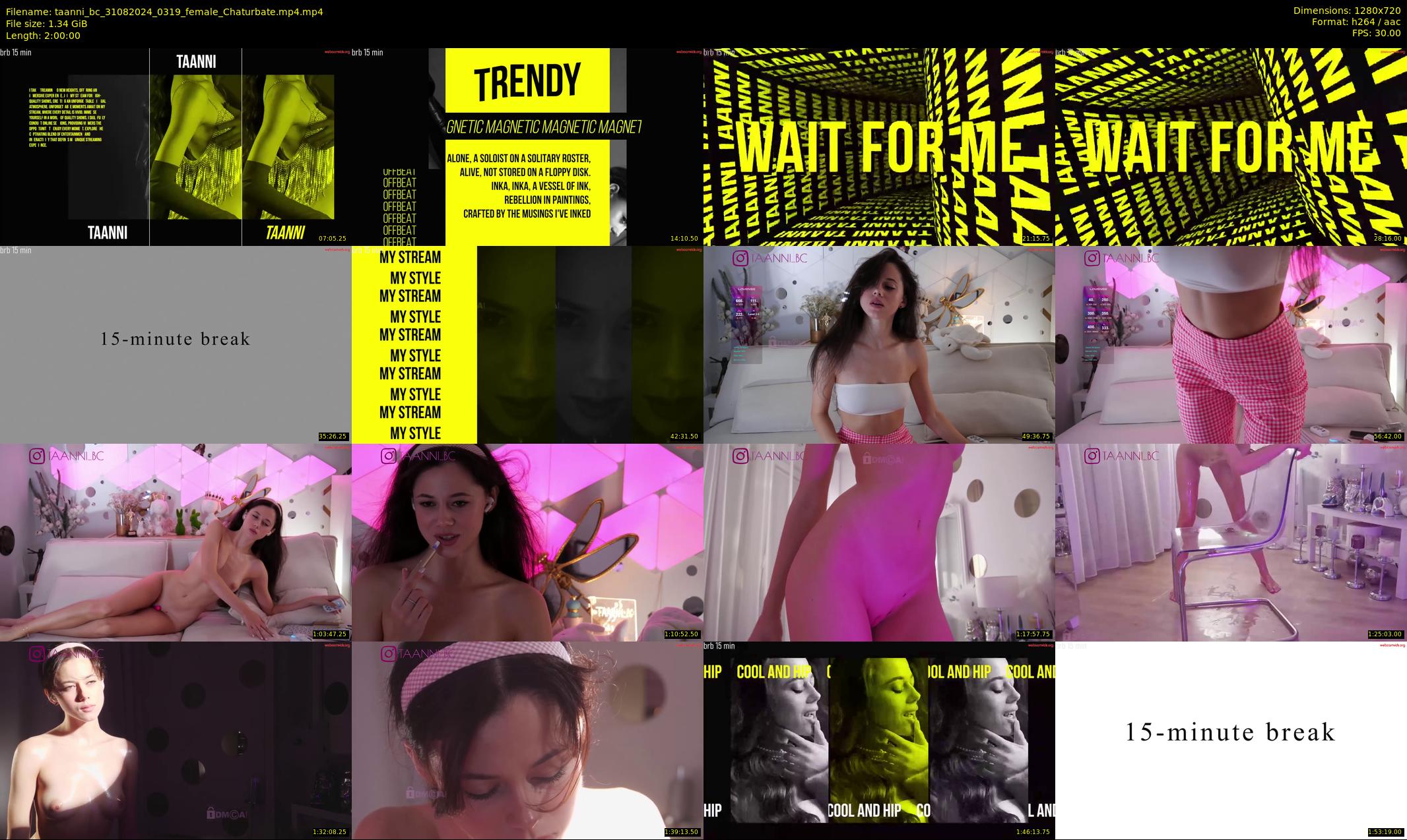 taanni_bc — 120 minute Chaturbate female cam show recording, 720p, Aug 31, 2024