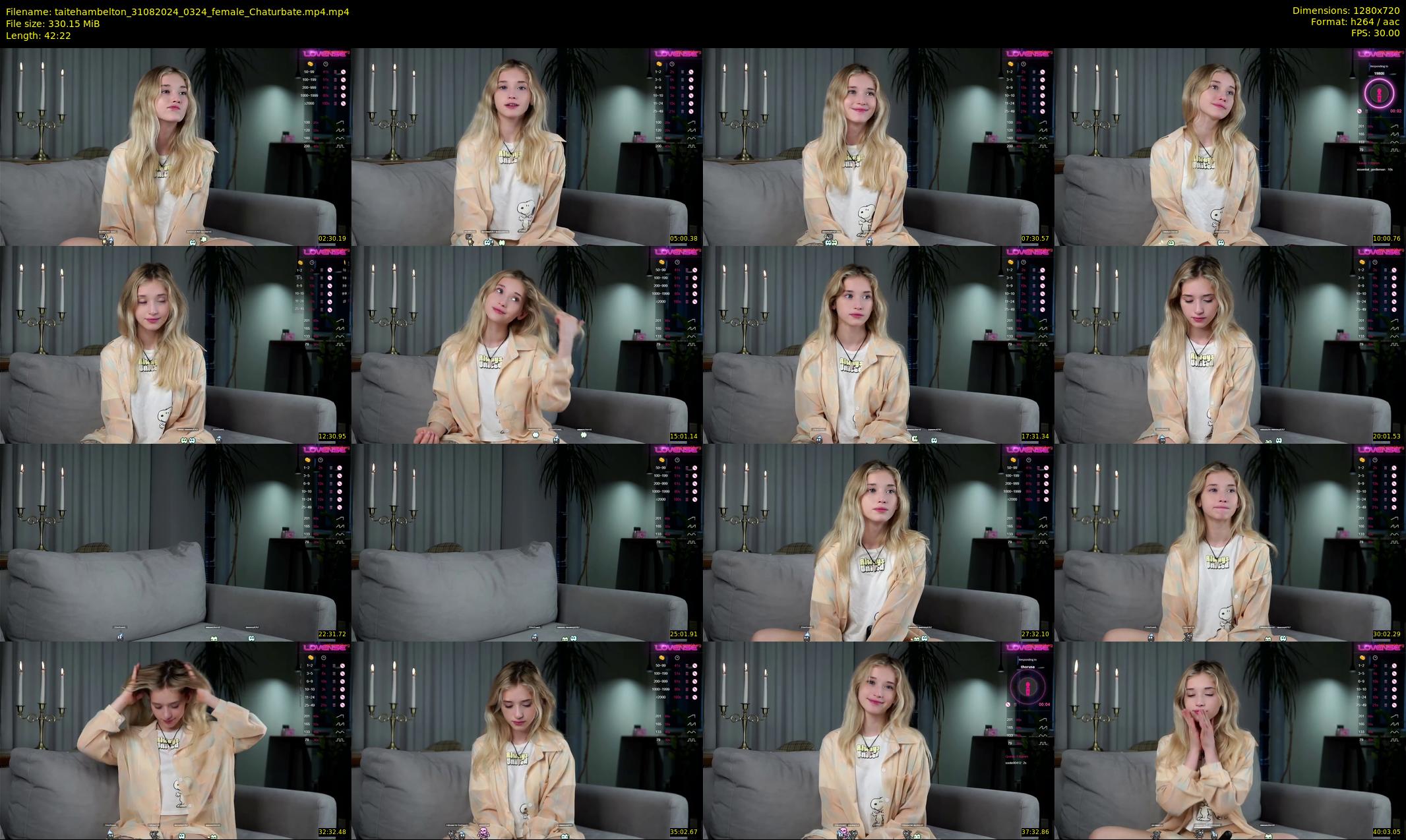 taitehambelton — 43 minute Chaturbate female cam show recording, 720p, Aug 31, 2024