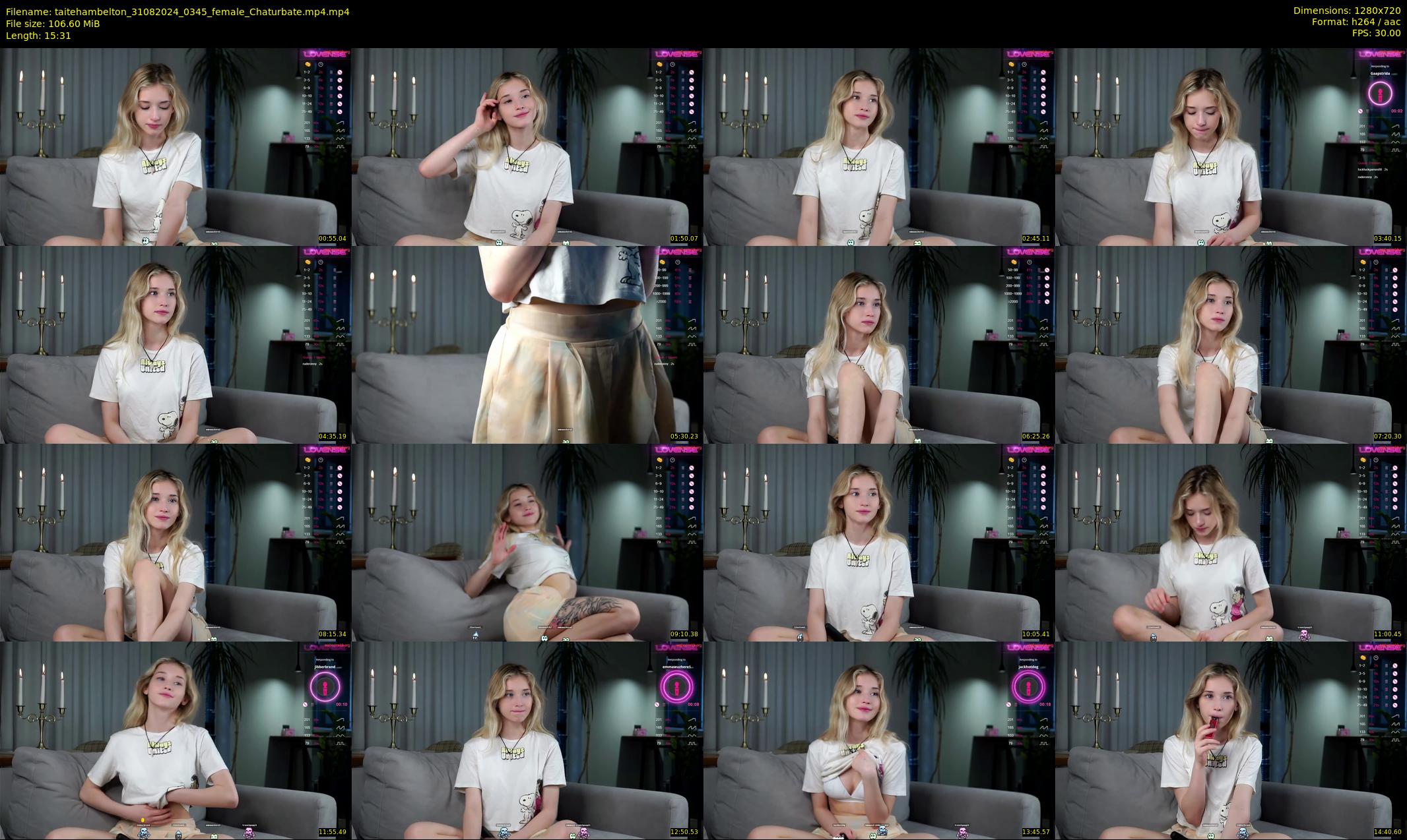 taitehambelton — 16 minute Chaturbate female cam show recording, 720p, Aug 31, 2024