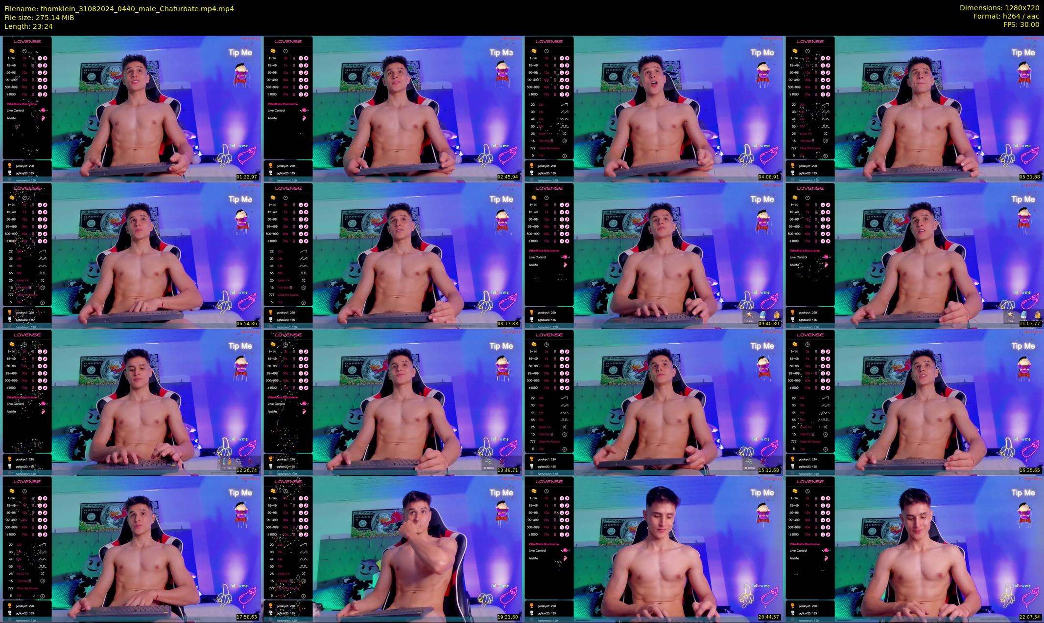 thomklein — 24 minute Chaturbate male cam show recording, 720p, Aug 31, 2024