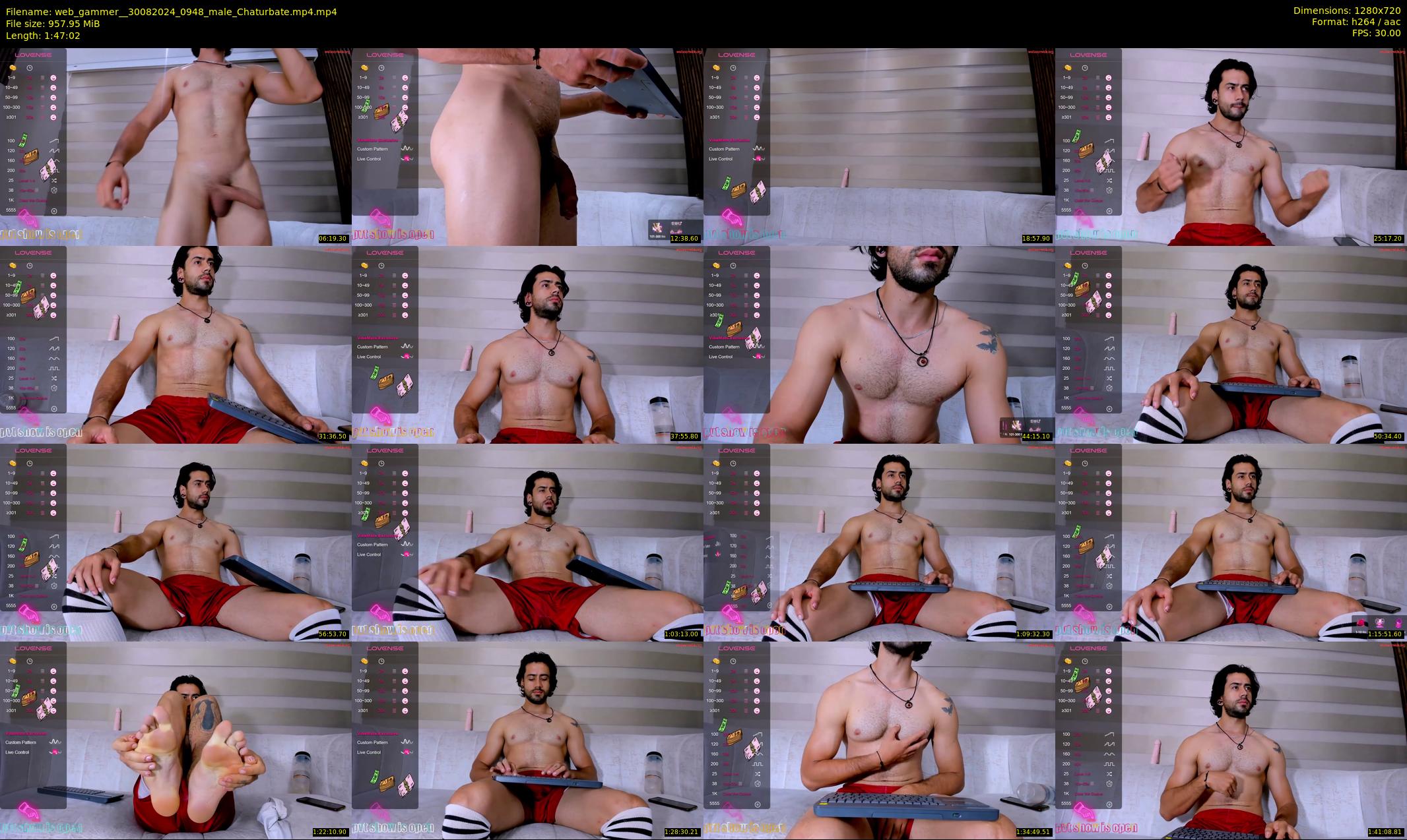 web_gammer_ — 108 minute Chaturbate male cam show recording, 720p, Aug 30, 2024
