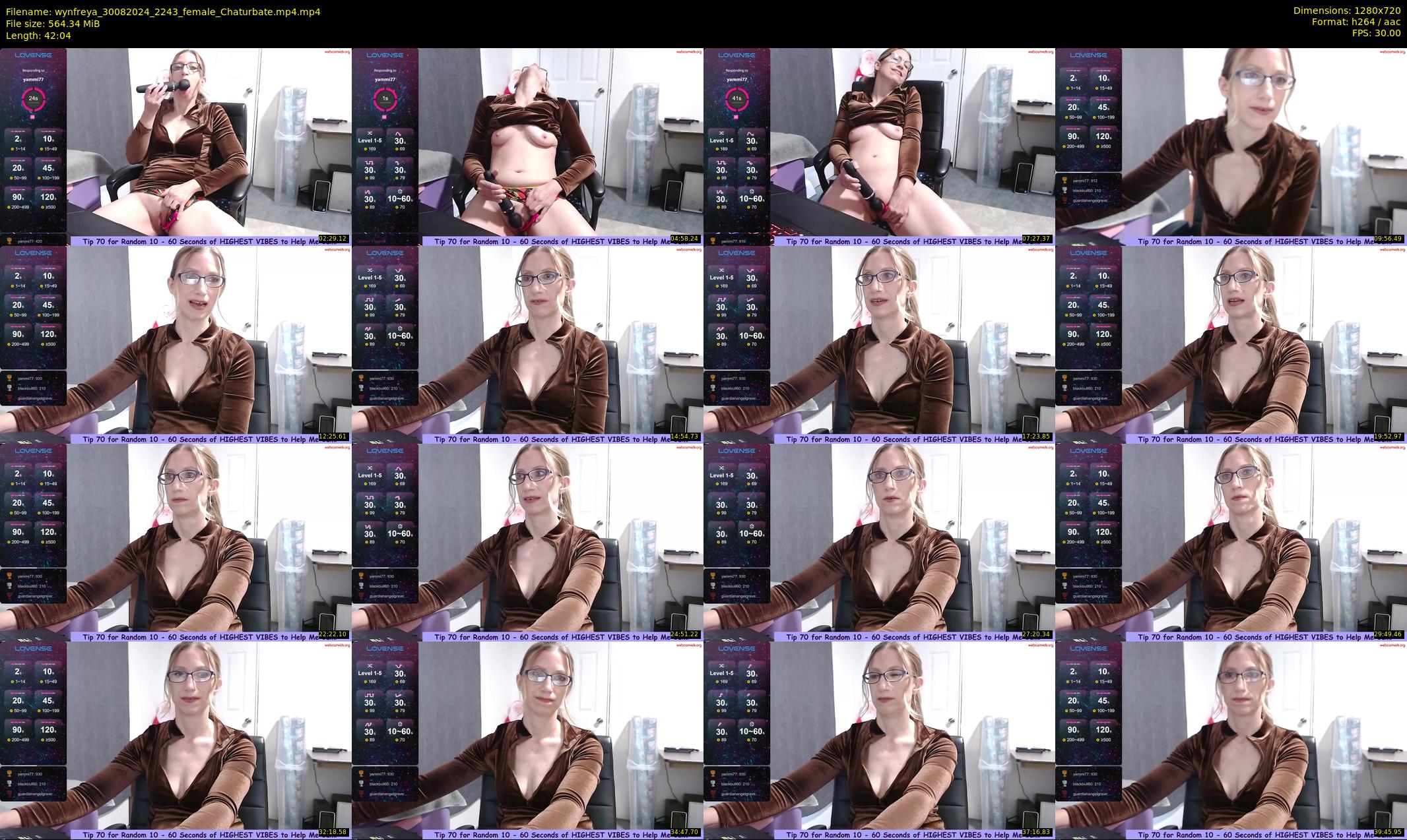 wynfreya — 43 minute Chaturbate female cam show recording, 720p, Aug 30, 2024
