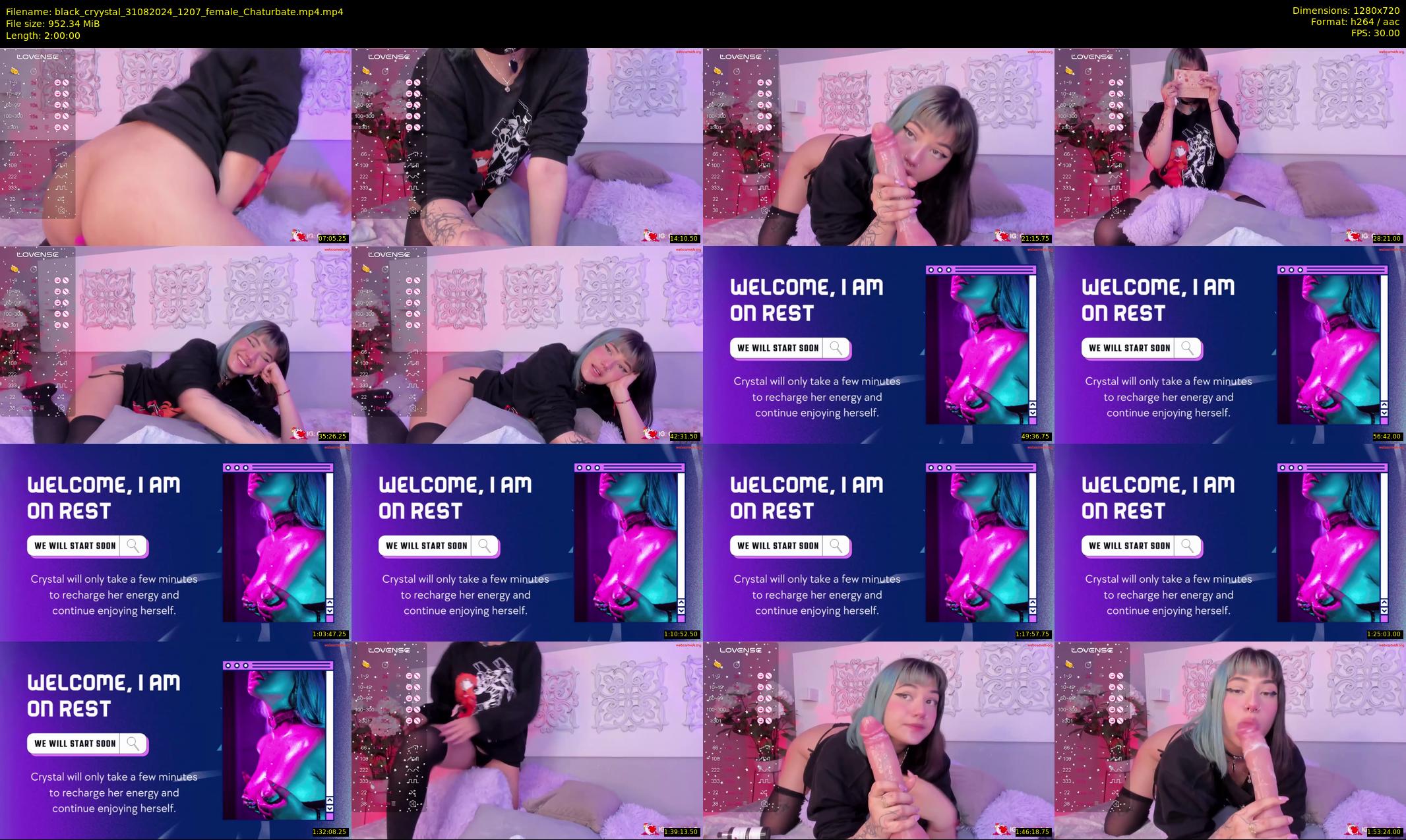 black_cryystal — 120 minute Chaturbate female cam show recording, 720p, Aug 31, 2024
