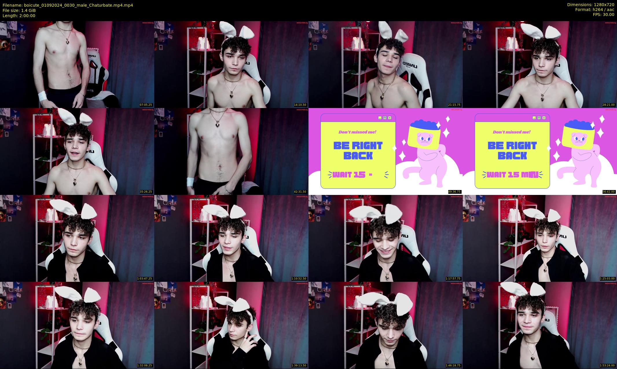boicute — 120 minute Chaturbate male cam show recording, 720p, Sep 1, 2024