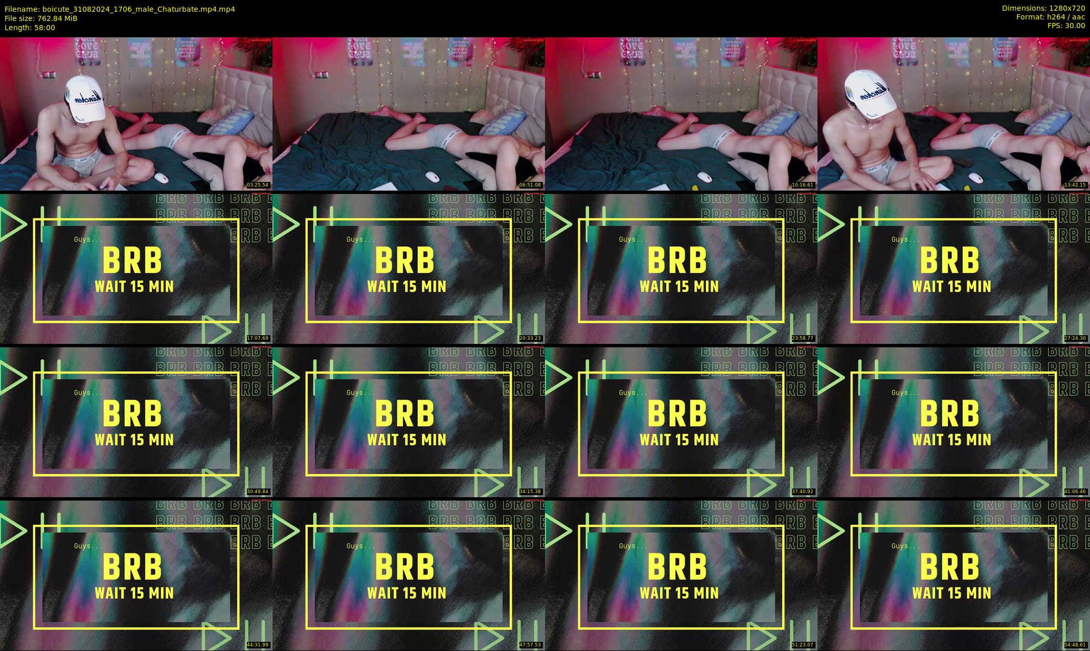boicute — 58 minute Chaturbate male cam show recording, 720p, Aug 31, 2024