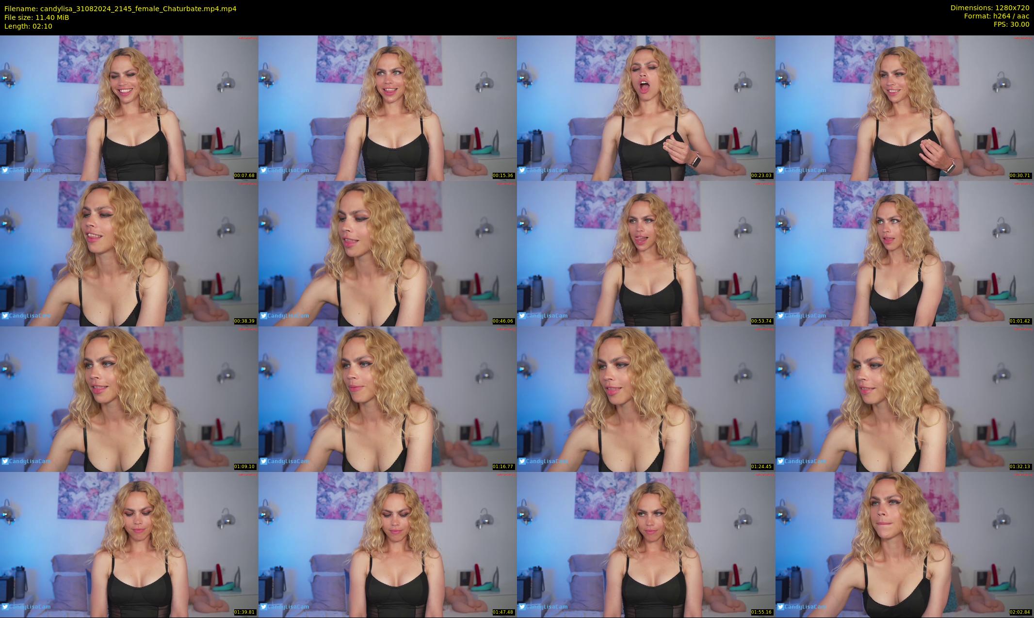 candylisa — 3 minute Chaturbate female cam show recording, 720p, Aug 31, 2024