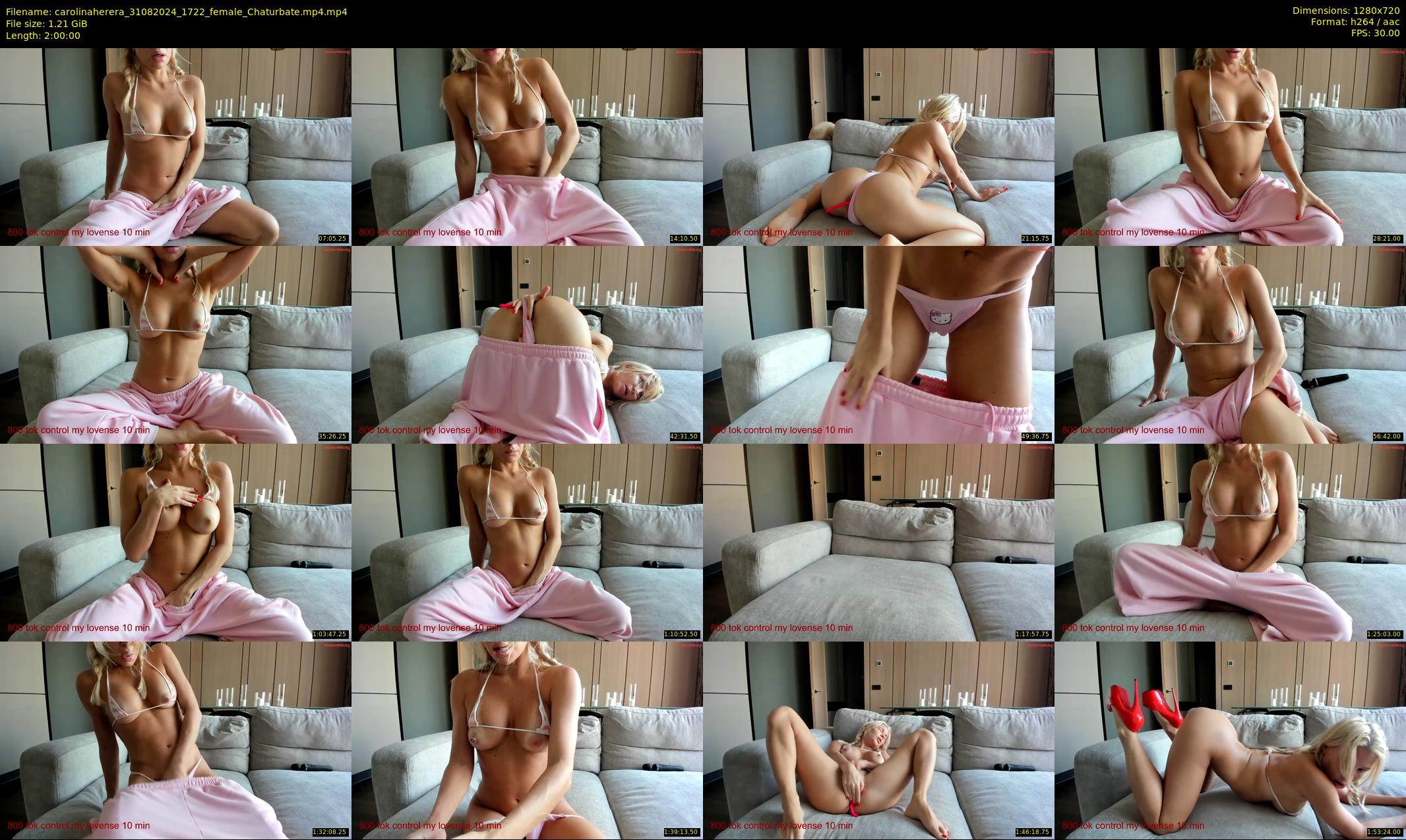 carolinaherera — 120 minute Chaturbate female cam show recording, 720p, Aug 31, 2024