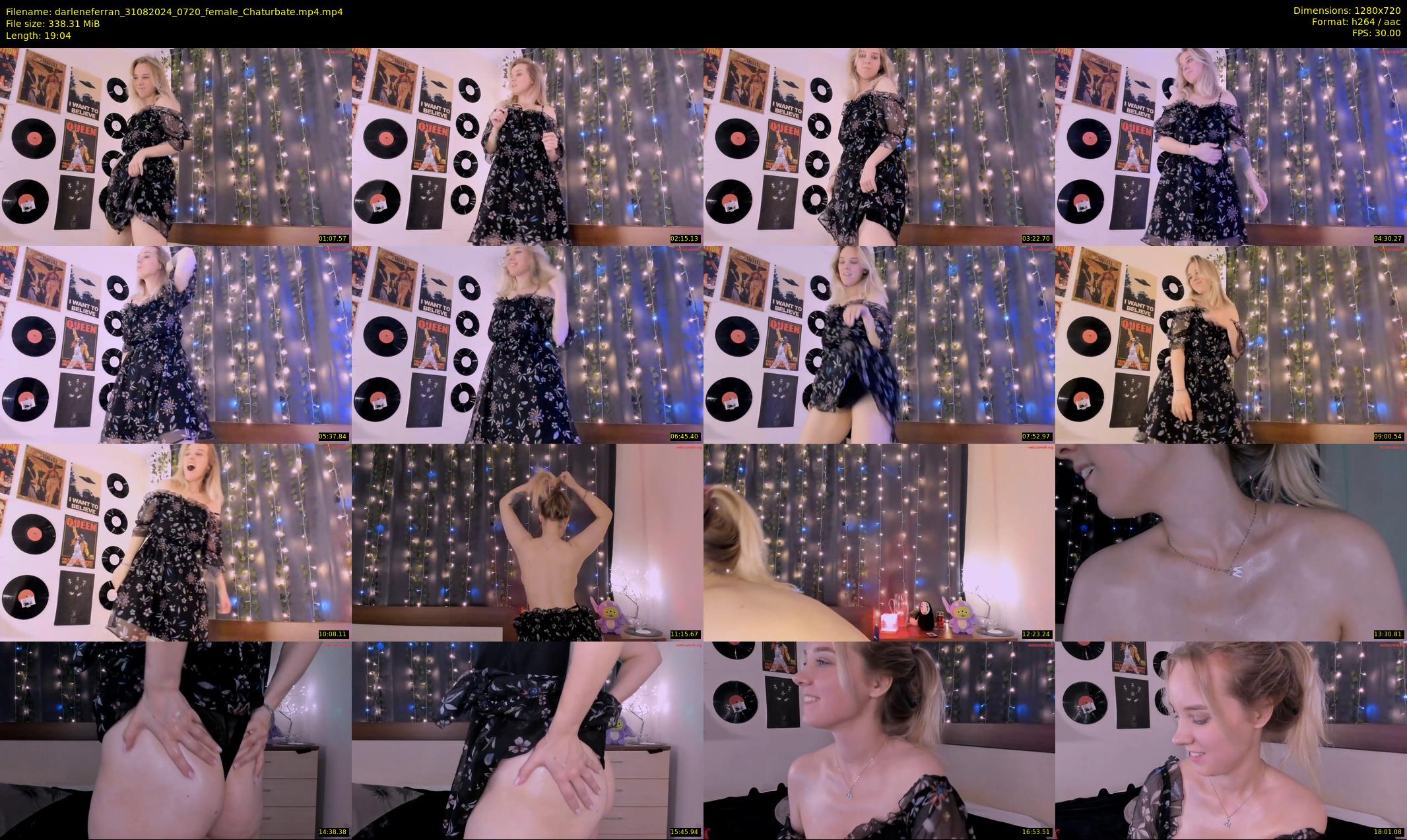 darleneferran — 20 minute Chaturbate female cam show recording, 720p, Aug 31, 2024