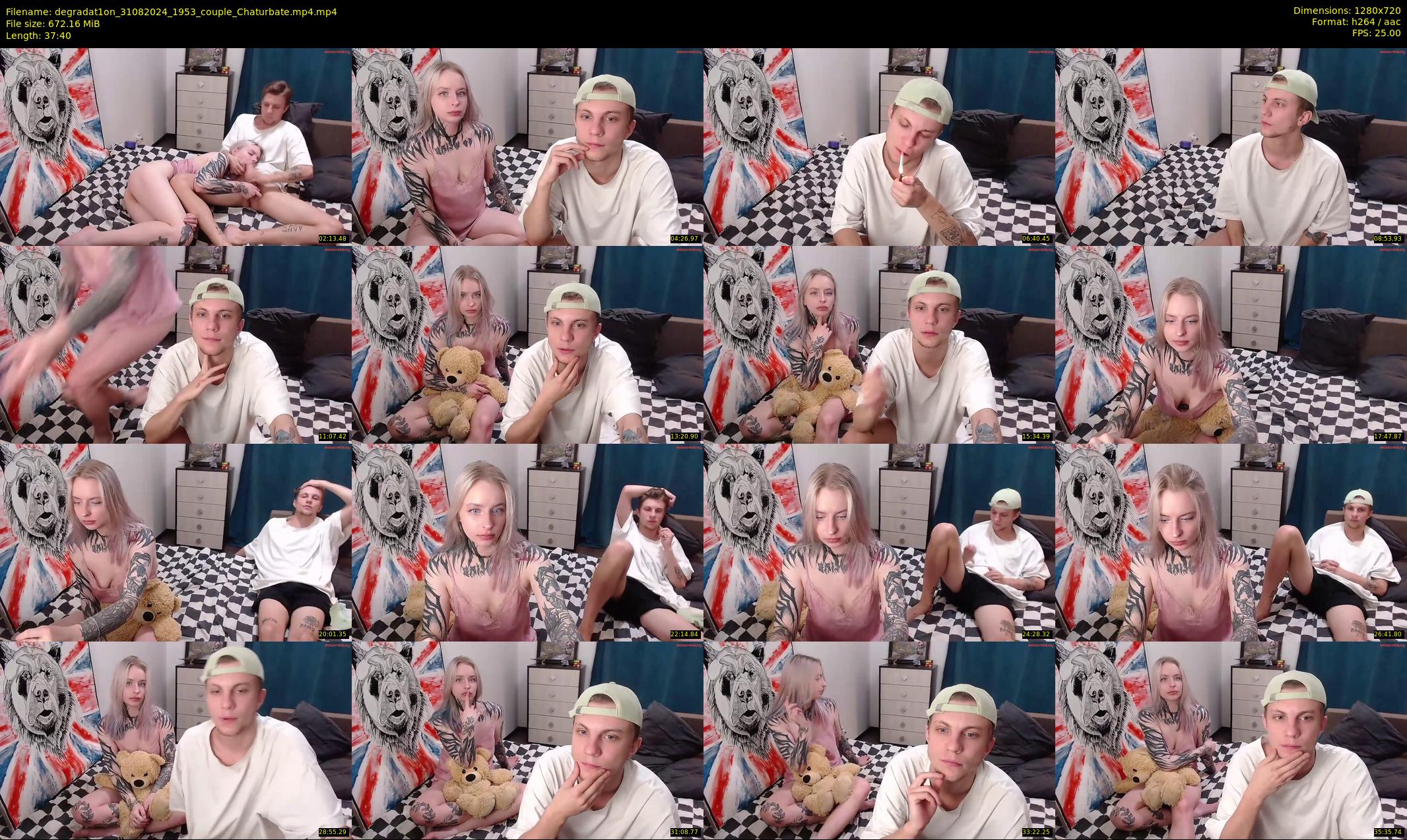 degradat1on — 38 minute Chaturbate couple cam show recording, 720p, Aug 31, 2024