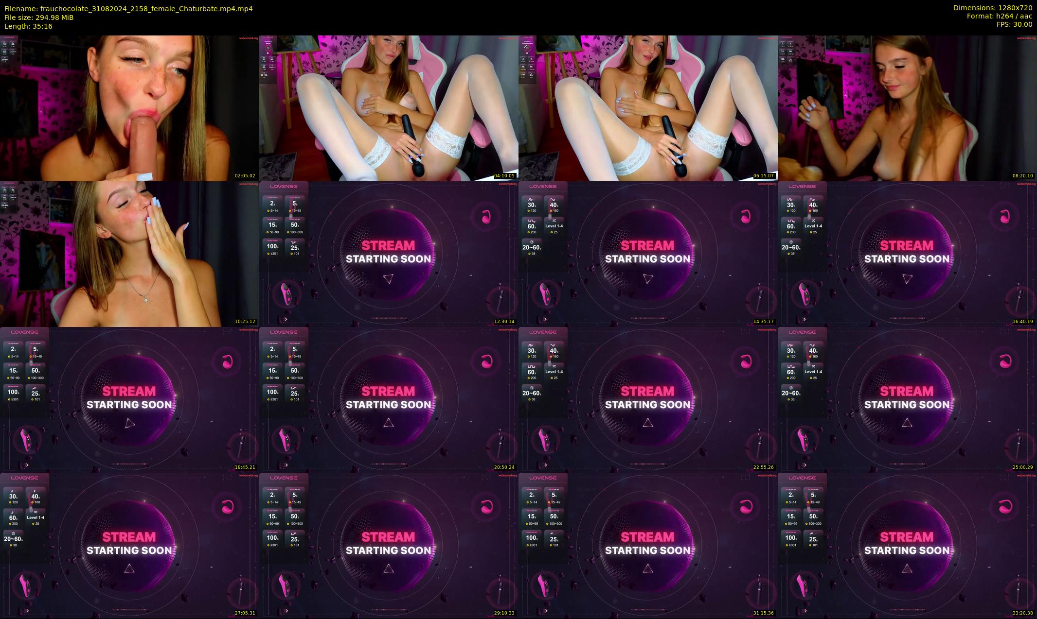 frauchocolate — 36 minute Chaturbate female cam show recording, 720p, Aug 31, 2024