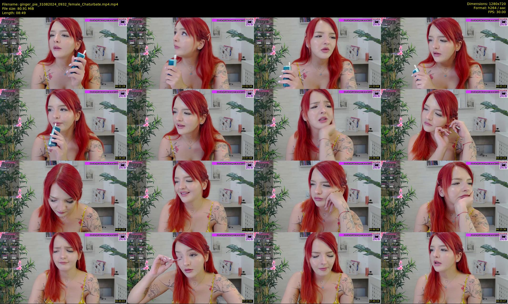ginger_pie — 9 minute Chaturbate female cam show recording, 720p, Aug 31, 2024