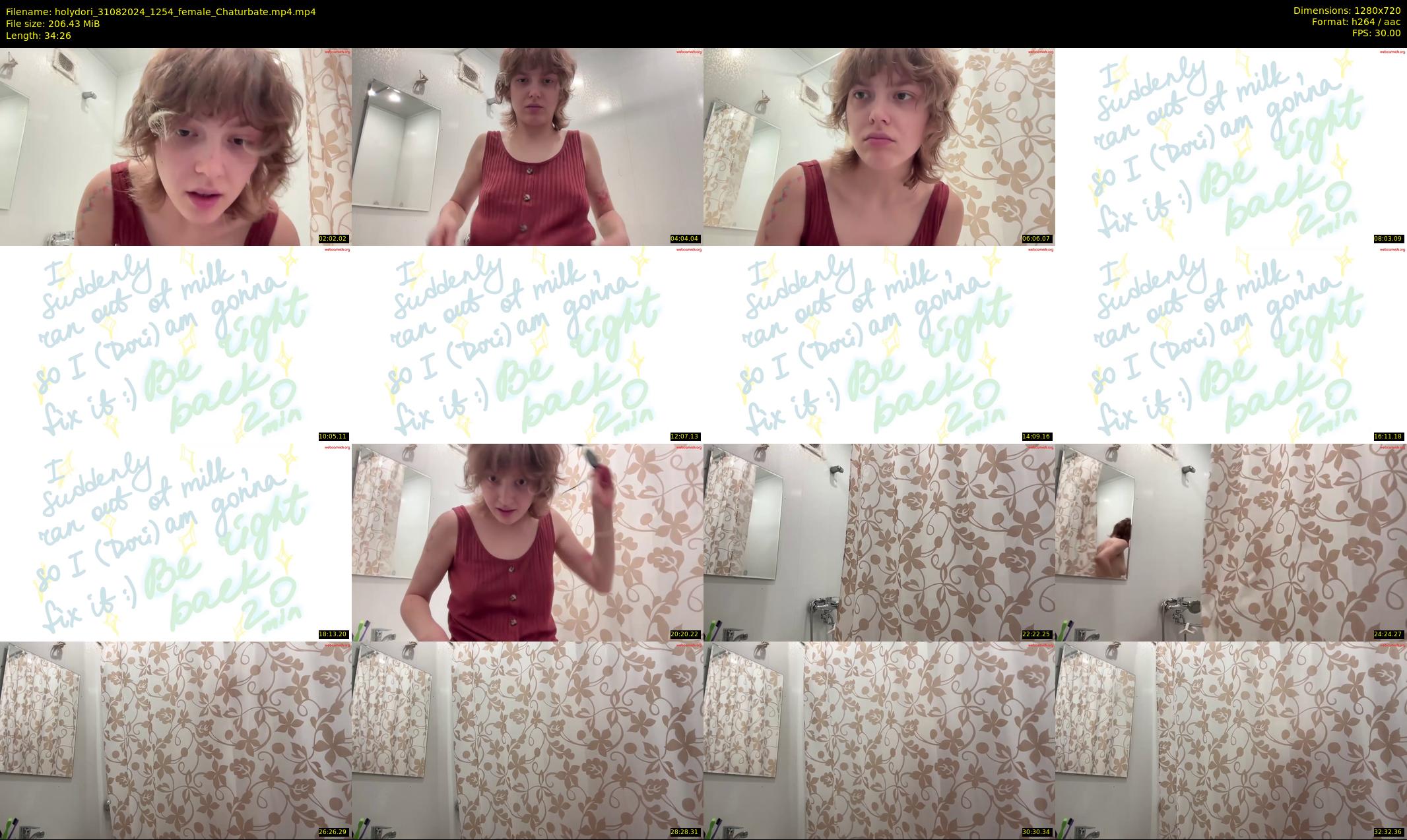 holydori — 35 minute Chaturbate female cam show recording, 720p, Aug 31, 2024