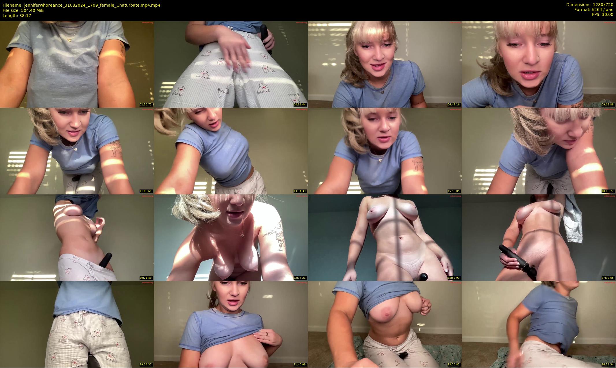 jenniferwhoreance — 39 minute Chaturbate female cam show recording, 720p, Aug 31, 2024