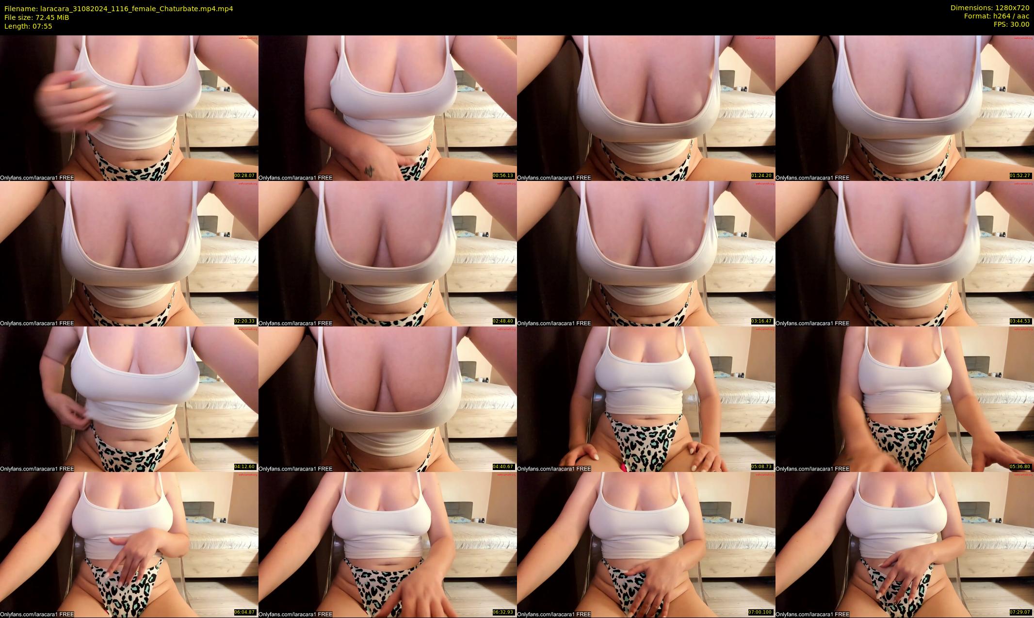 laracara — 8 minute Chaturbate female cam show recording, 720p, Aug 31, 2024