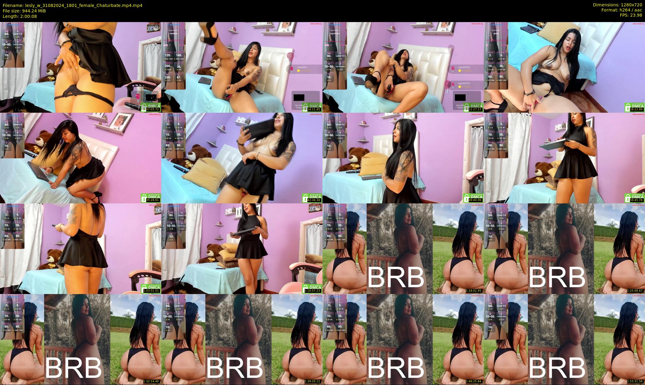 lesly_w — 121 minute Chaturbate female cam show recording, 720p, Aug 31, 2024