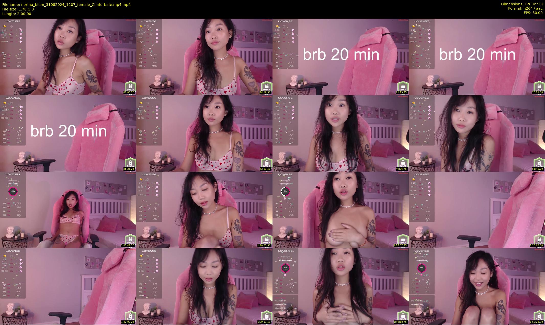 norma_blum — 120 minute Chaturbate female cam show recording, 720p, Aug 31, 2024