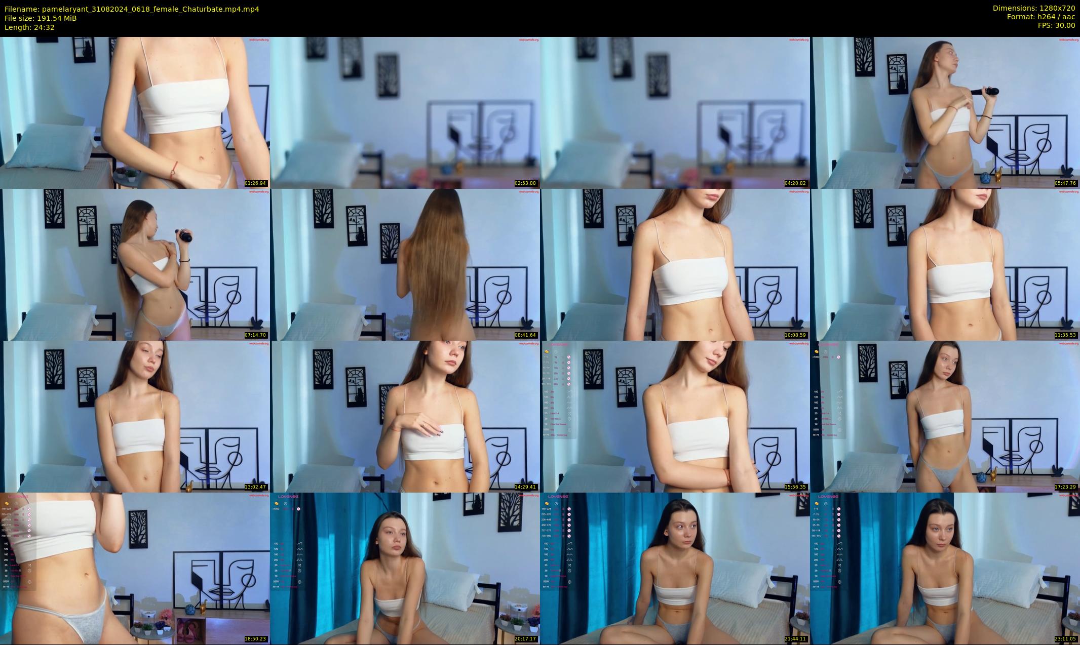 pamelaryant — 25 minute Chaturbate female cam show recording, 720p, Aug 31, 2024