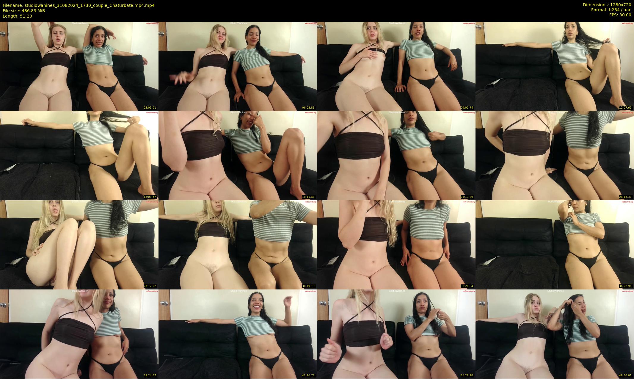 studiowahines — 52 minute Chaturbate couple cam show recording, 720p, Aug 31, 2024