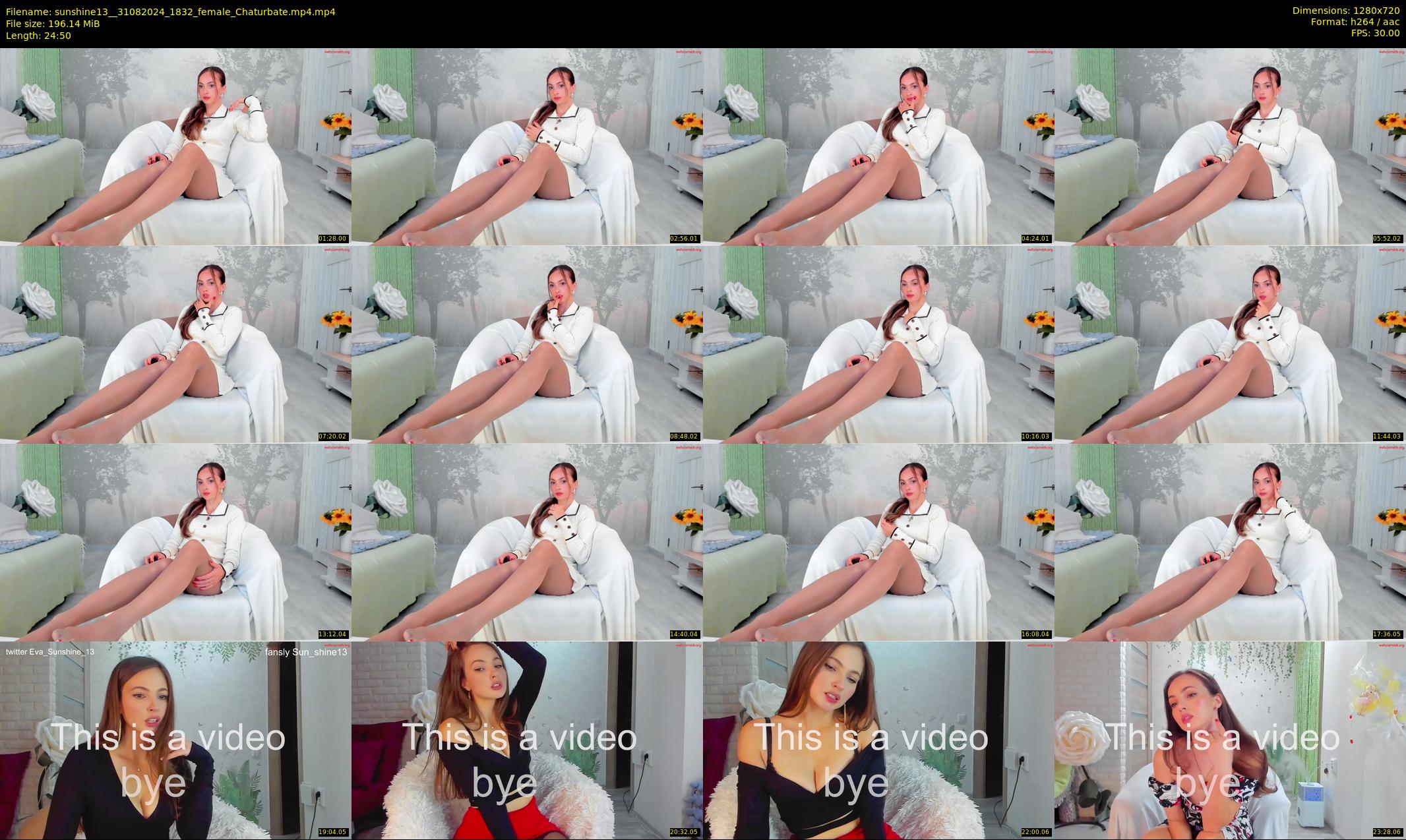 sunshine13_ — 25 minute Chaturbate female cam show recording, 720p, Aug 31, 2024
