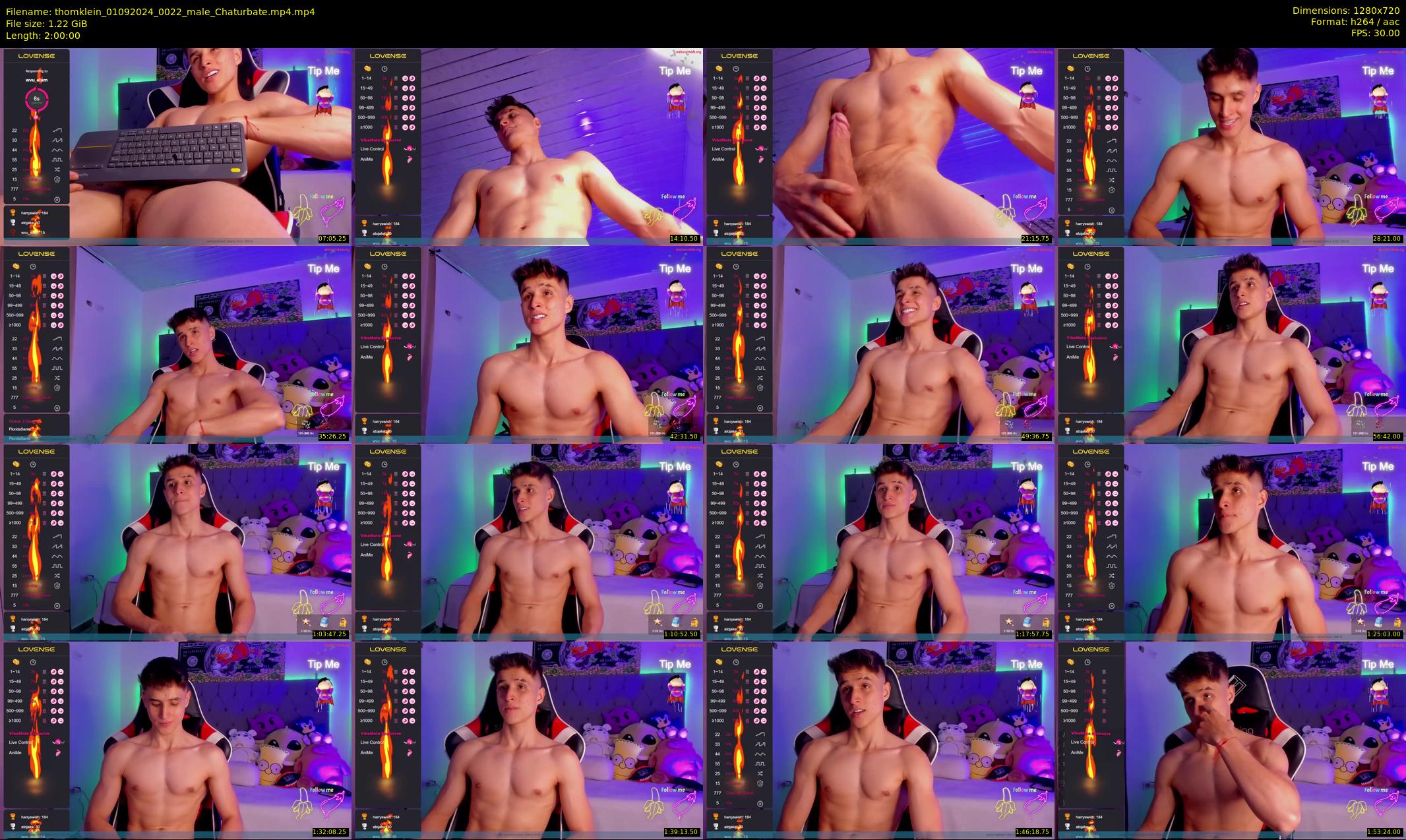thomklein — 120 minute Chaturbate male cam show recording, 720p, Sep 1, 2024