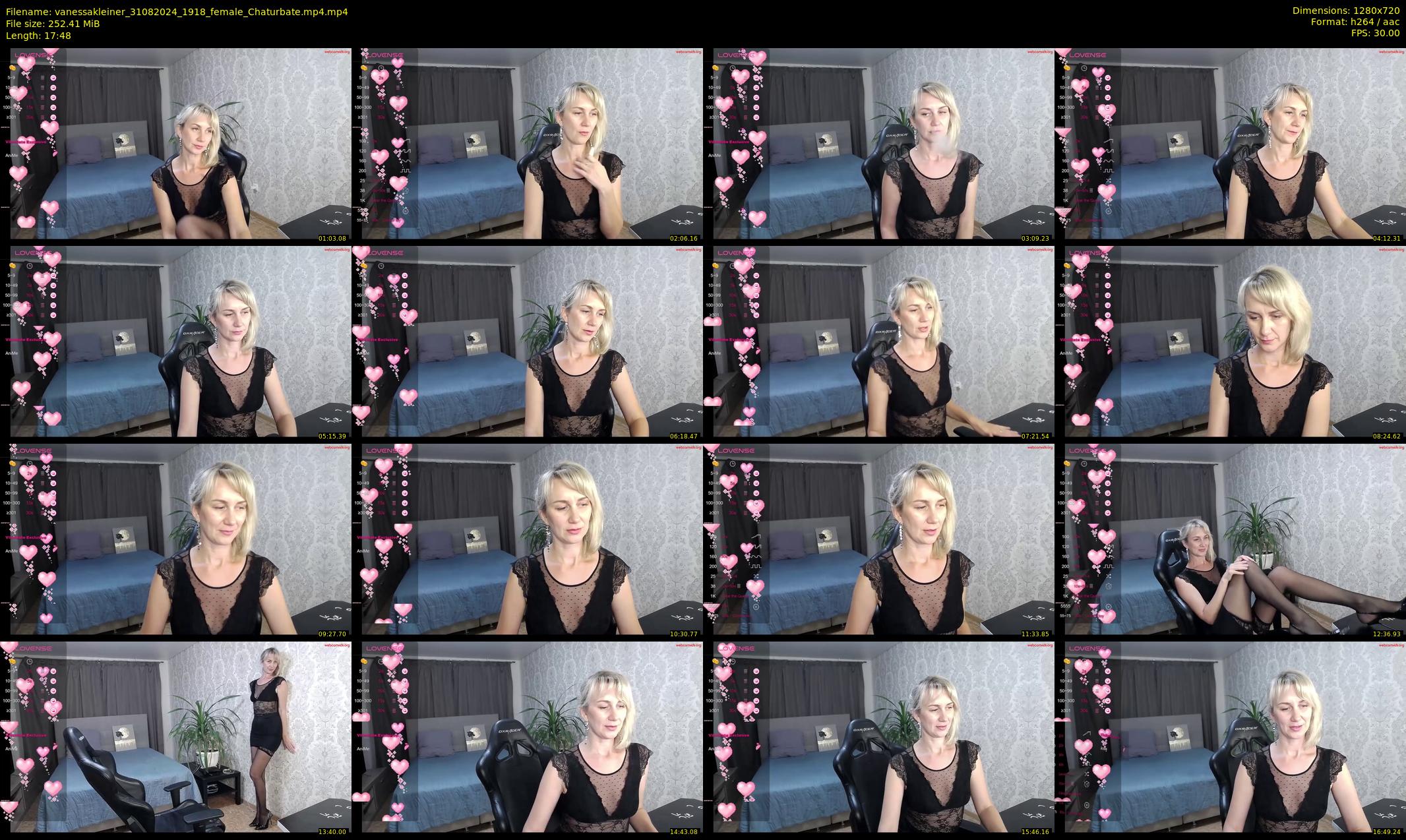 vanessakleiner — 18 minute Chaturbate female cam show recording, 720p, Aug 31, 2024
