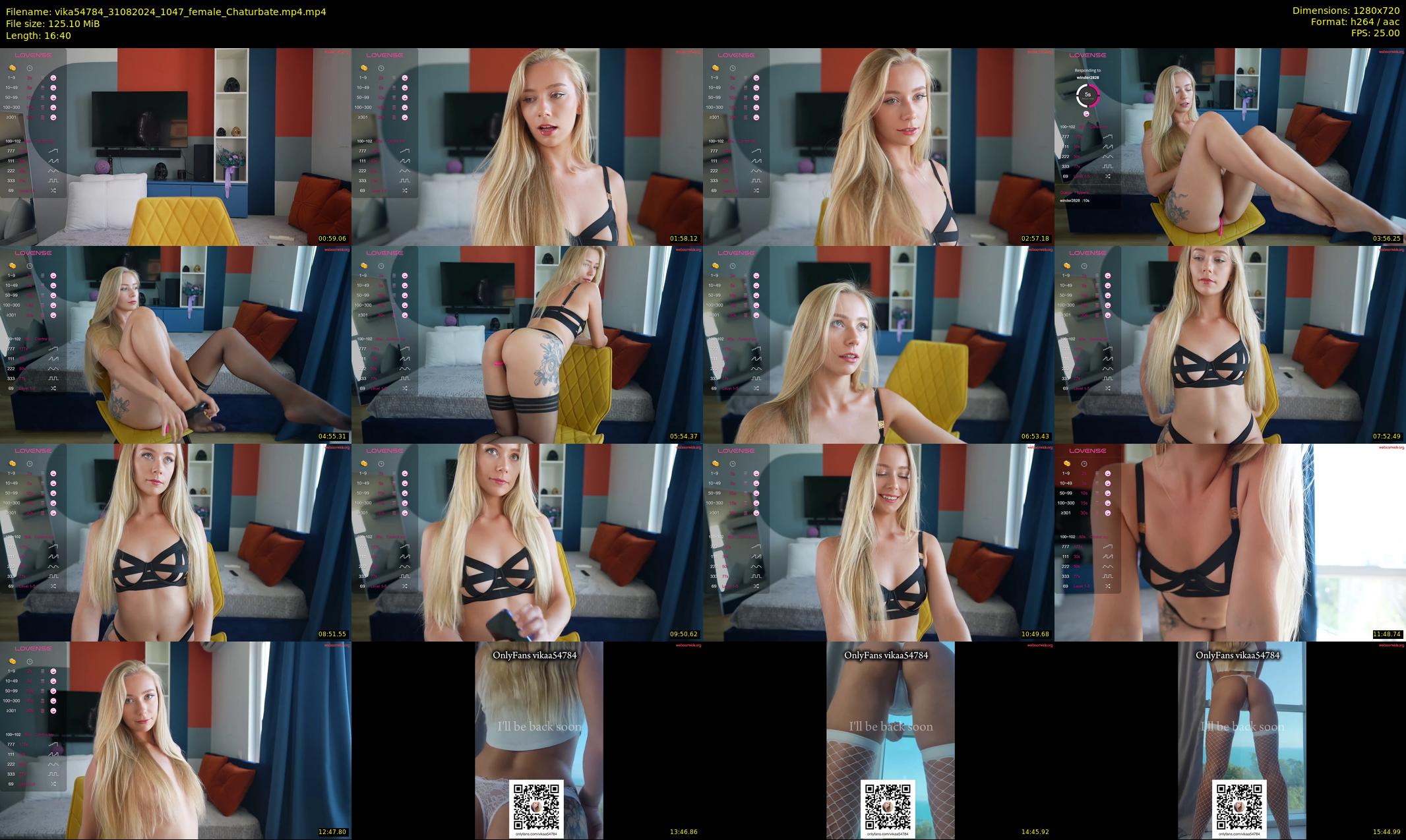 vika54784 — 17 minute Chaturbate female cam show recording, 720p, Aug 31, 2024
