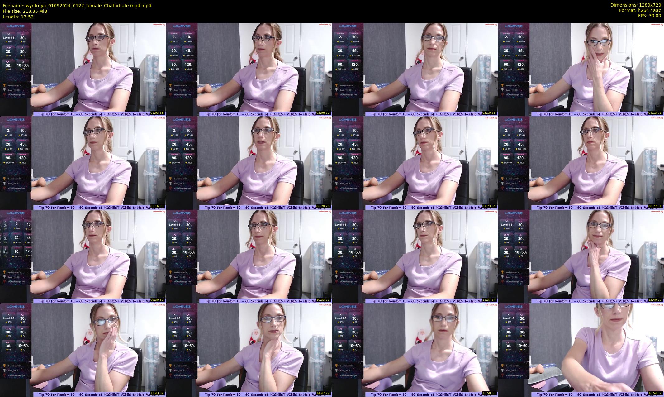 wynfreya — 18 minute Chaturbate female cam show recording, 720p, Sep 1, 2024