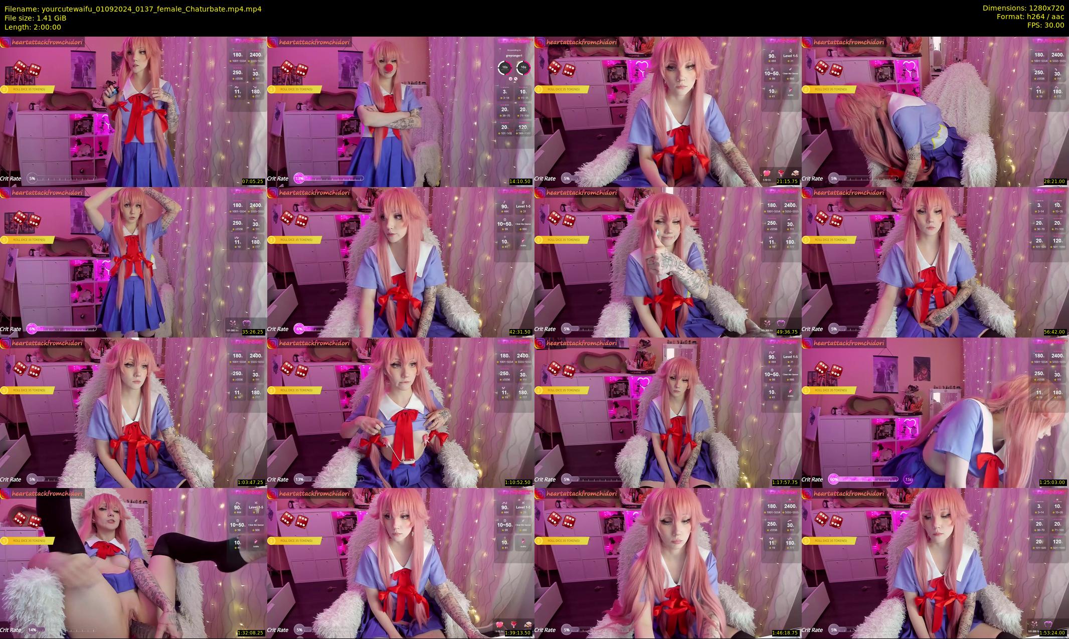 yourcutewaifu — 120 minute Chaturbate female cam show recording, 720p, Sep 1, 2024