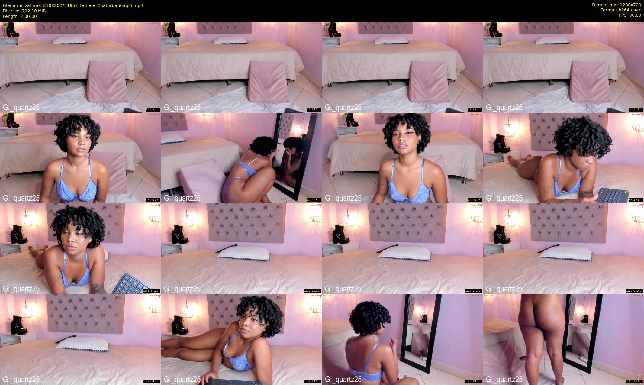 zafiiraa — 120 minute Chaturbate female cam show recording, 720p, Aug 31, 2024