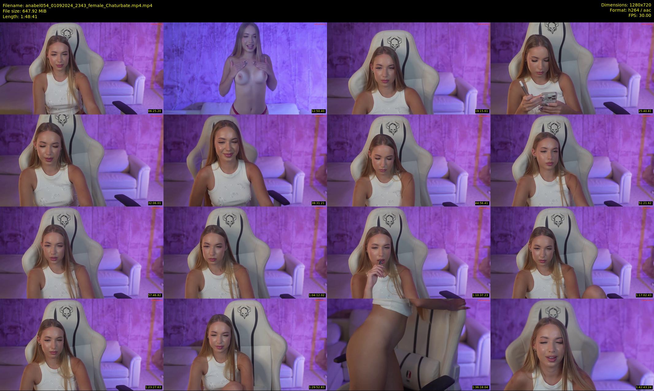 anabel054 — 109 minute Chaturbate female cam show recording, 720p, Sep 1, 2024