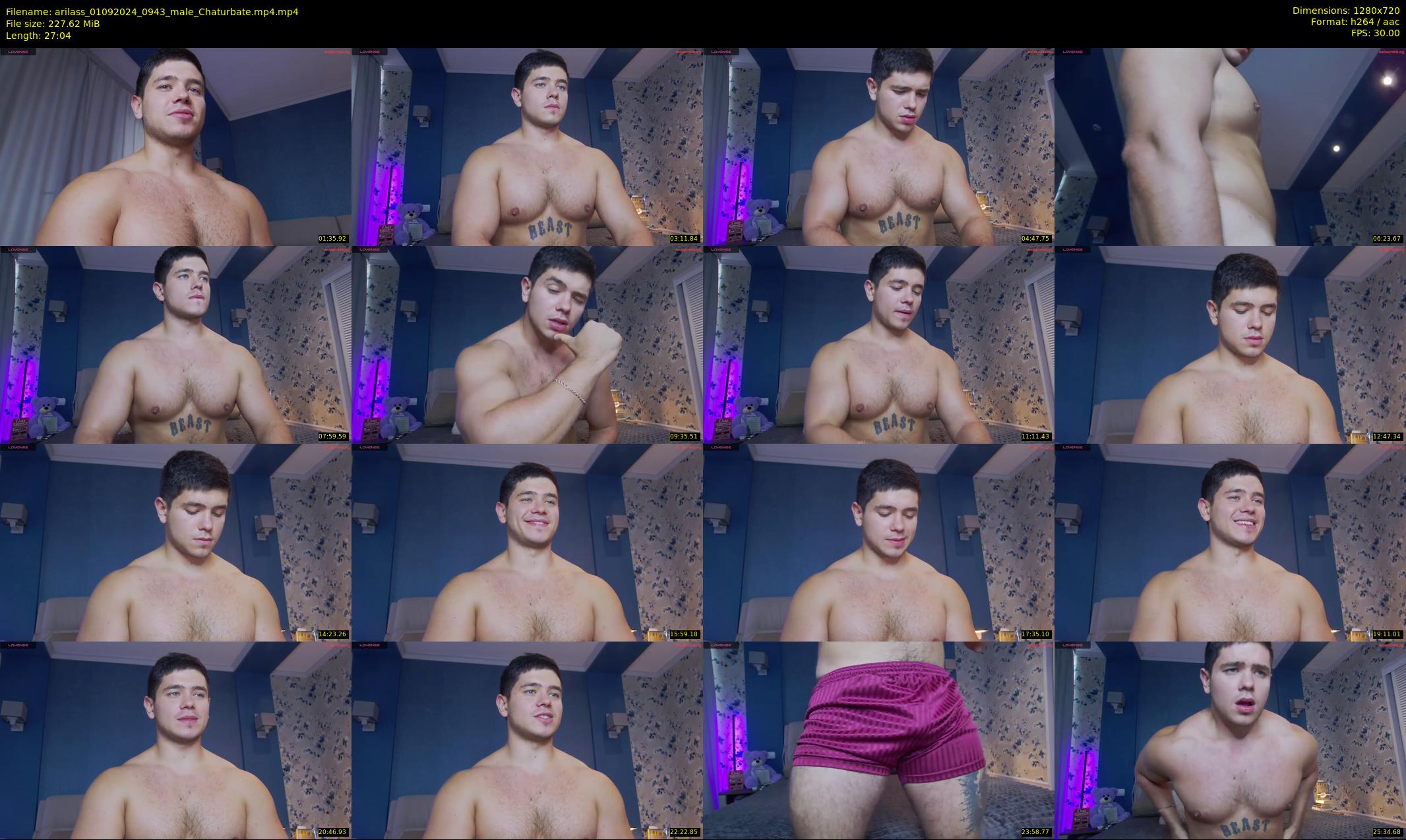 arilass — 28 minute Chaturbate male cam show recording, 720p, Sep 1, 2024