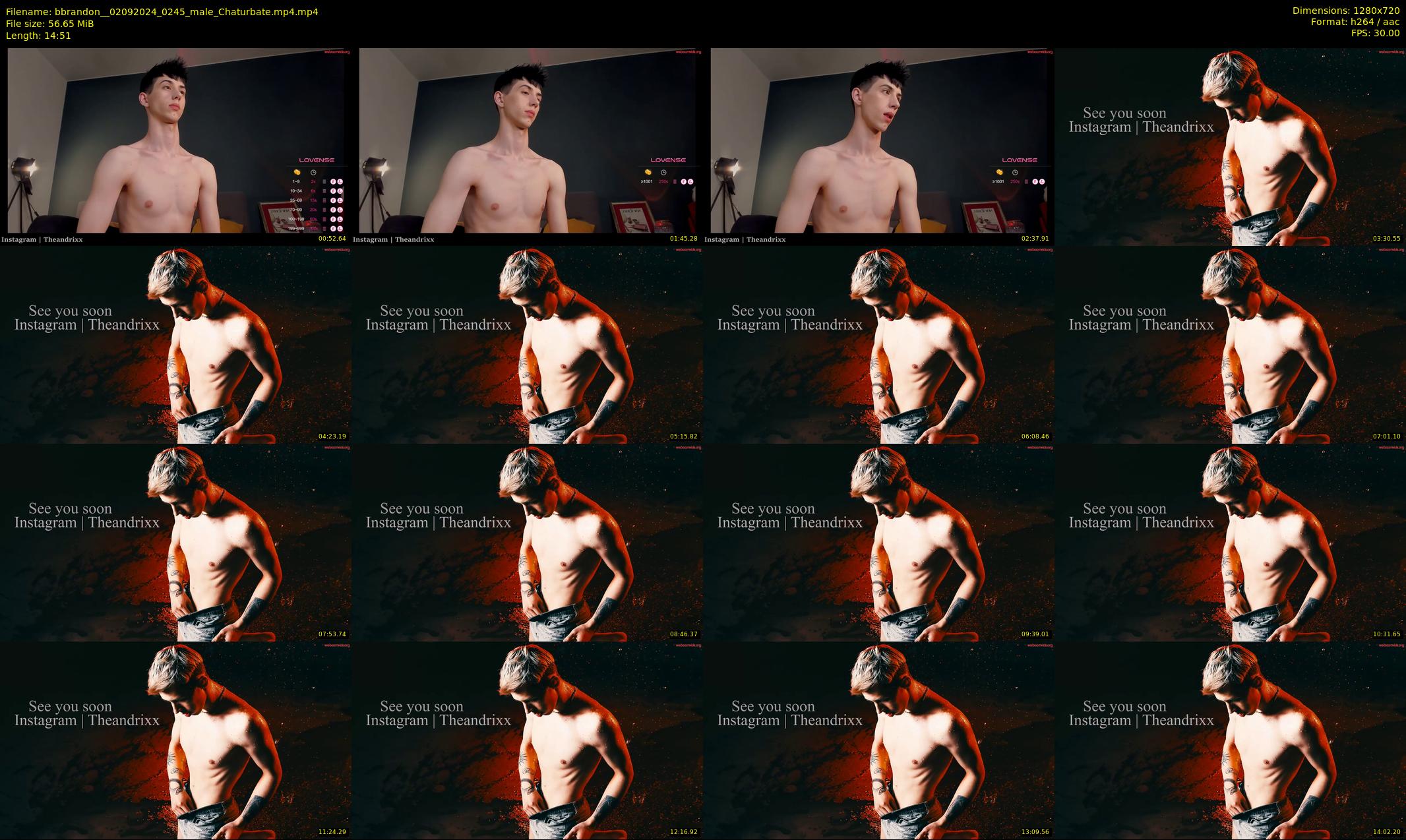 bbrandon_ — 15 minute Chaturbate male cam show recording, 720p, Sep 2, 2024