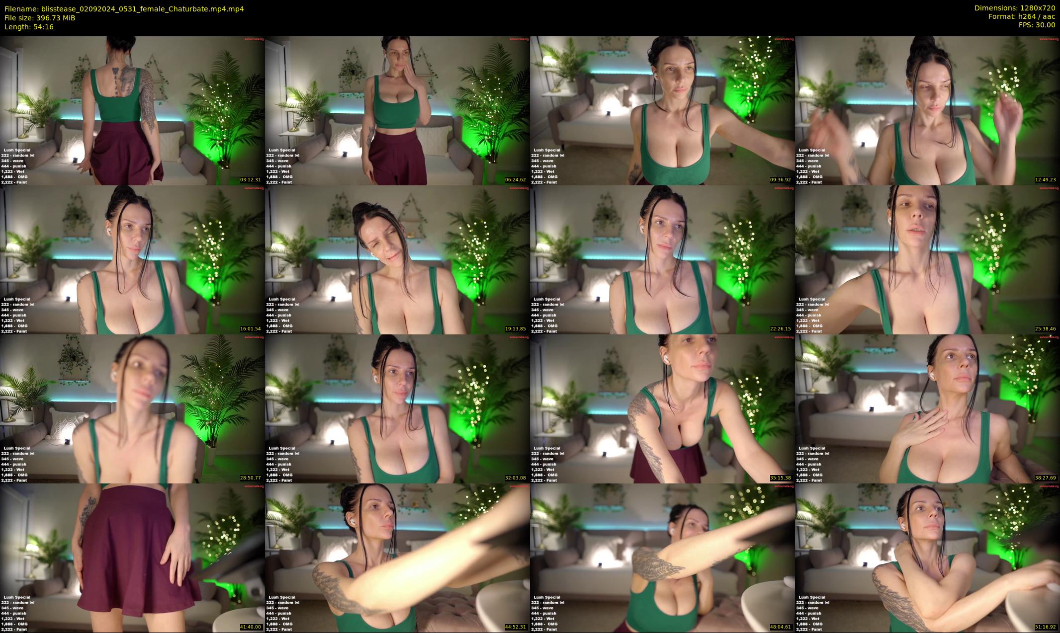 blisstease — 55 minute Chaturbate female cam show recording, 720p, Sep 2, 2024