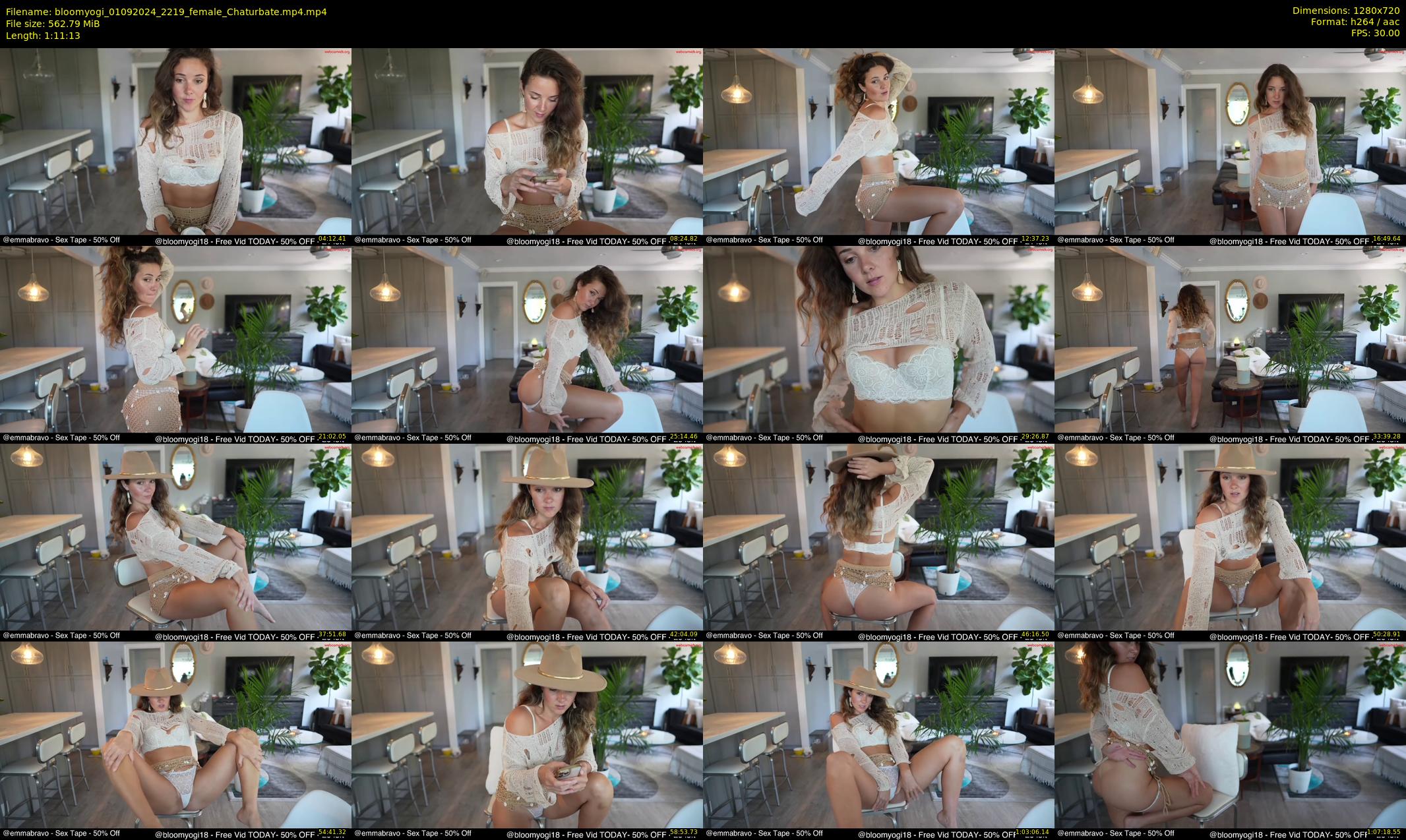 bloomyogi — 72 minute Chaturbate female cam show recording, 720p, Sep 1, 2024