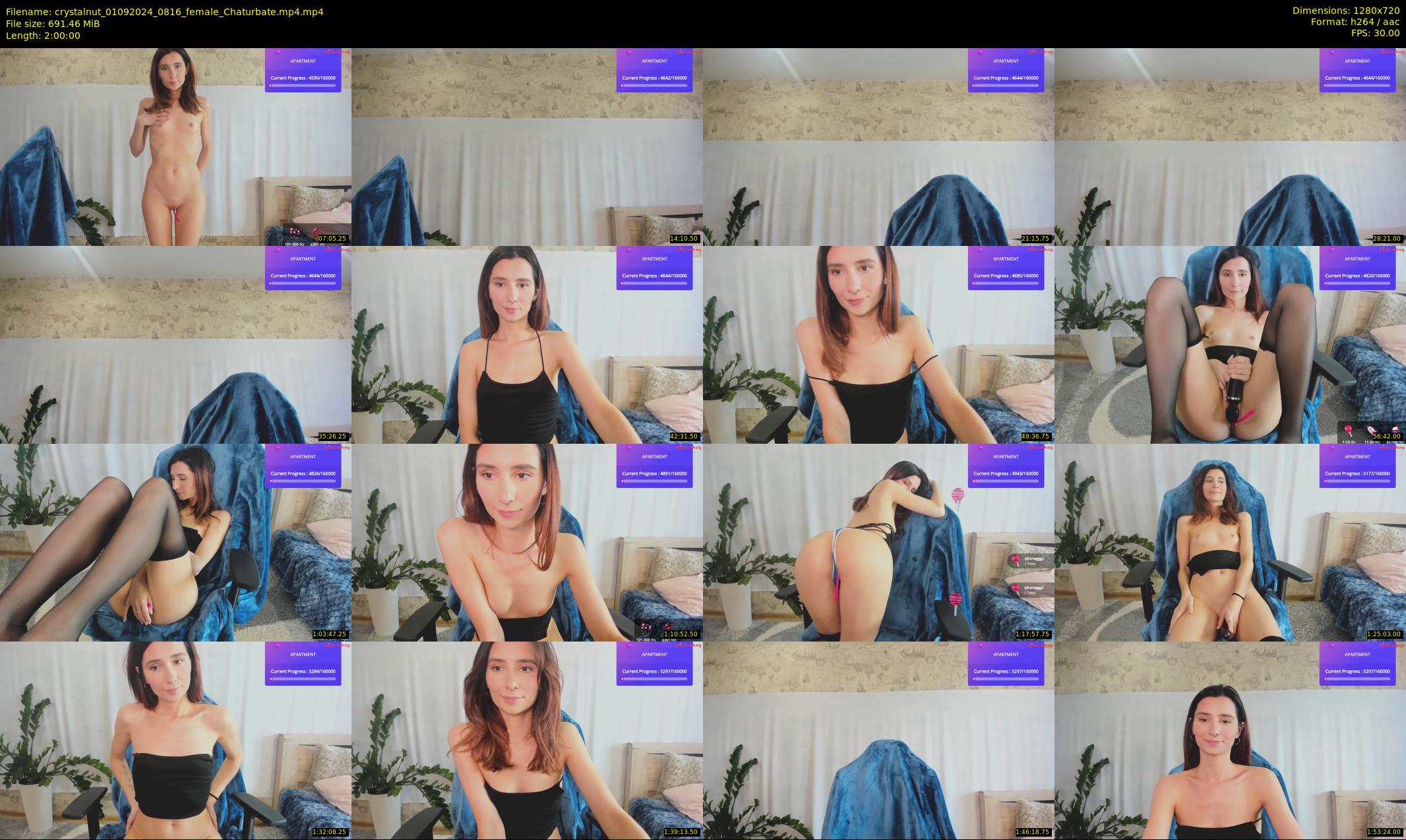 crystalnut — 120 minute Chaturbate female cam show recording, 720p, Sep 1, 2024