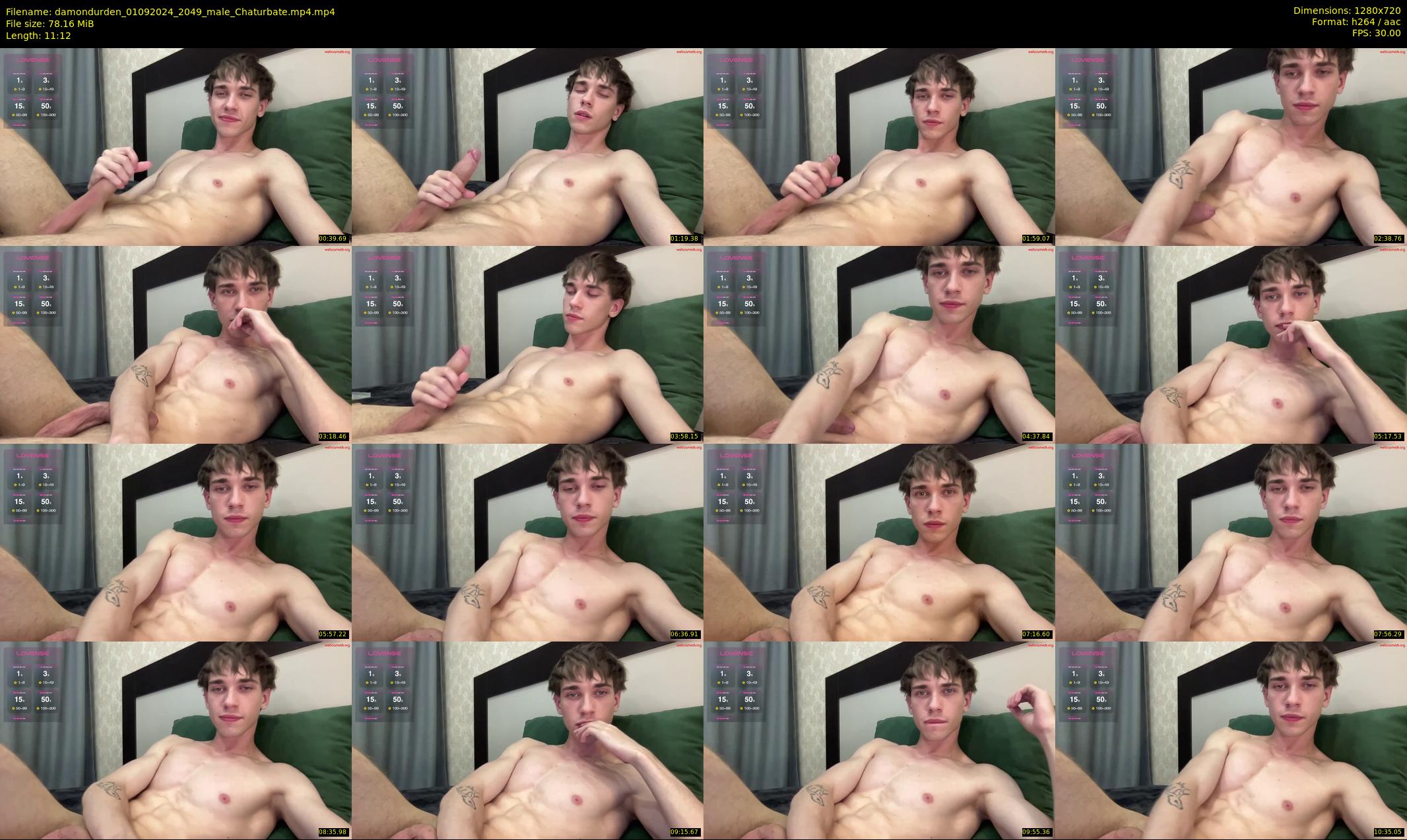 damondurden — 12 minute Chaturbate male cam show recording, 720p, Sep 1, 2024