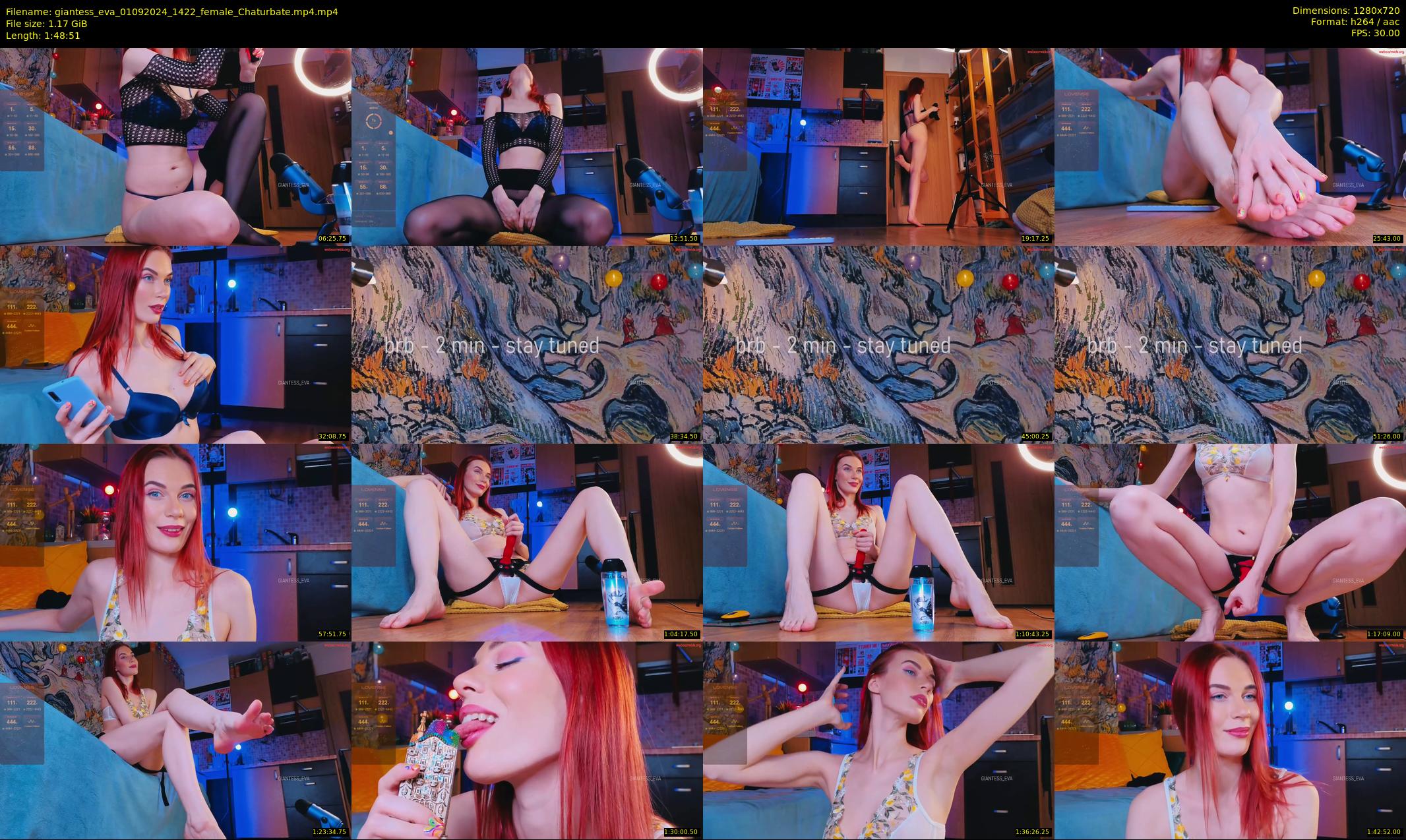 giantess_eva — 109 minute Chaturbate female cam show recording, 720p, Sep 1, 2024