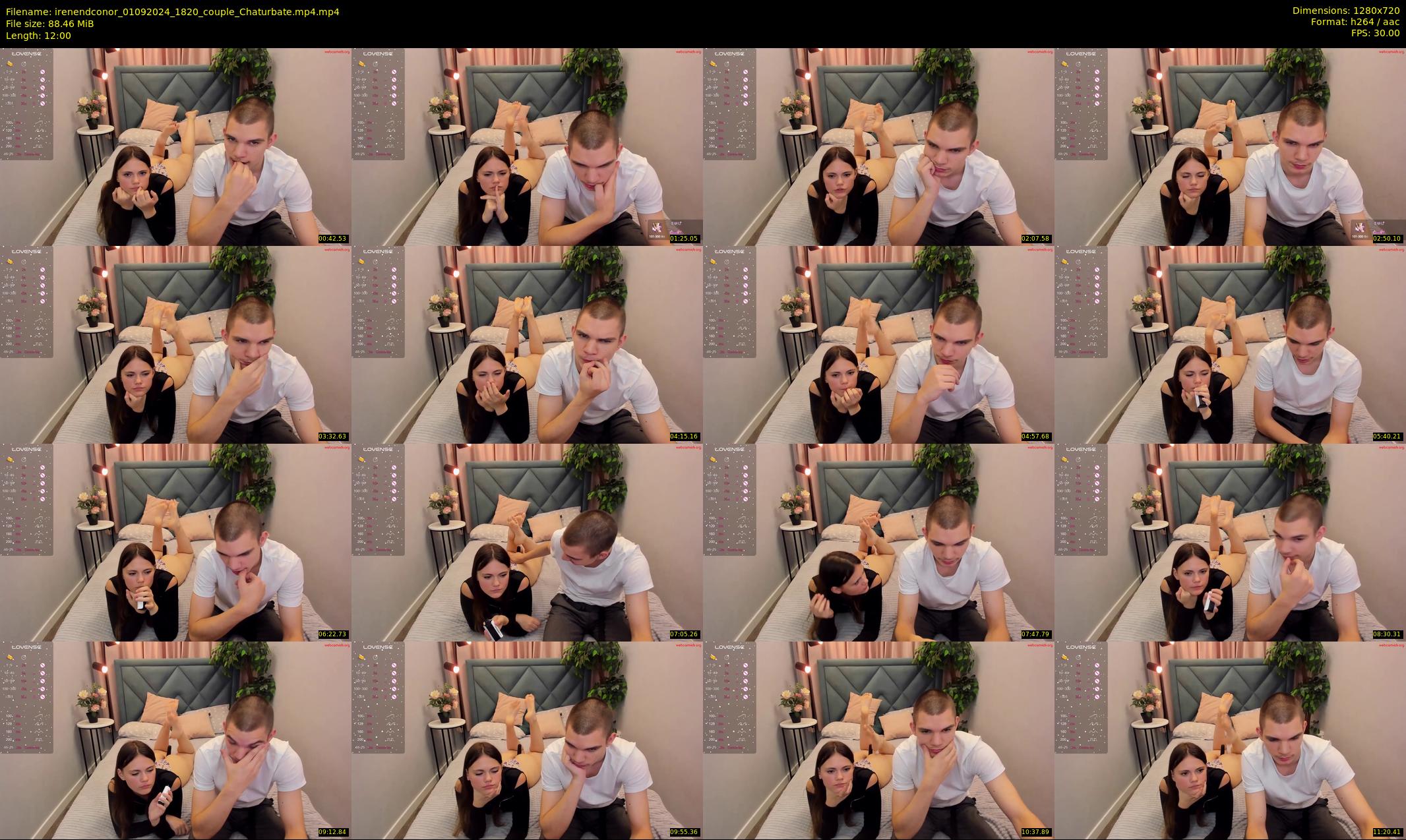 irenendconor — 12 minute Chaturbate couple cam show recording, 720p, Sep 1, 2024