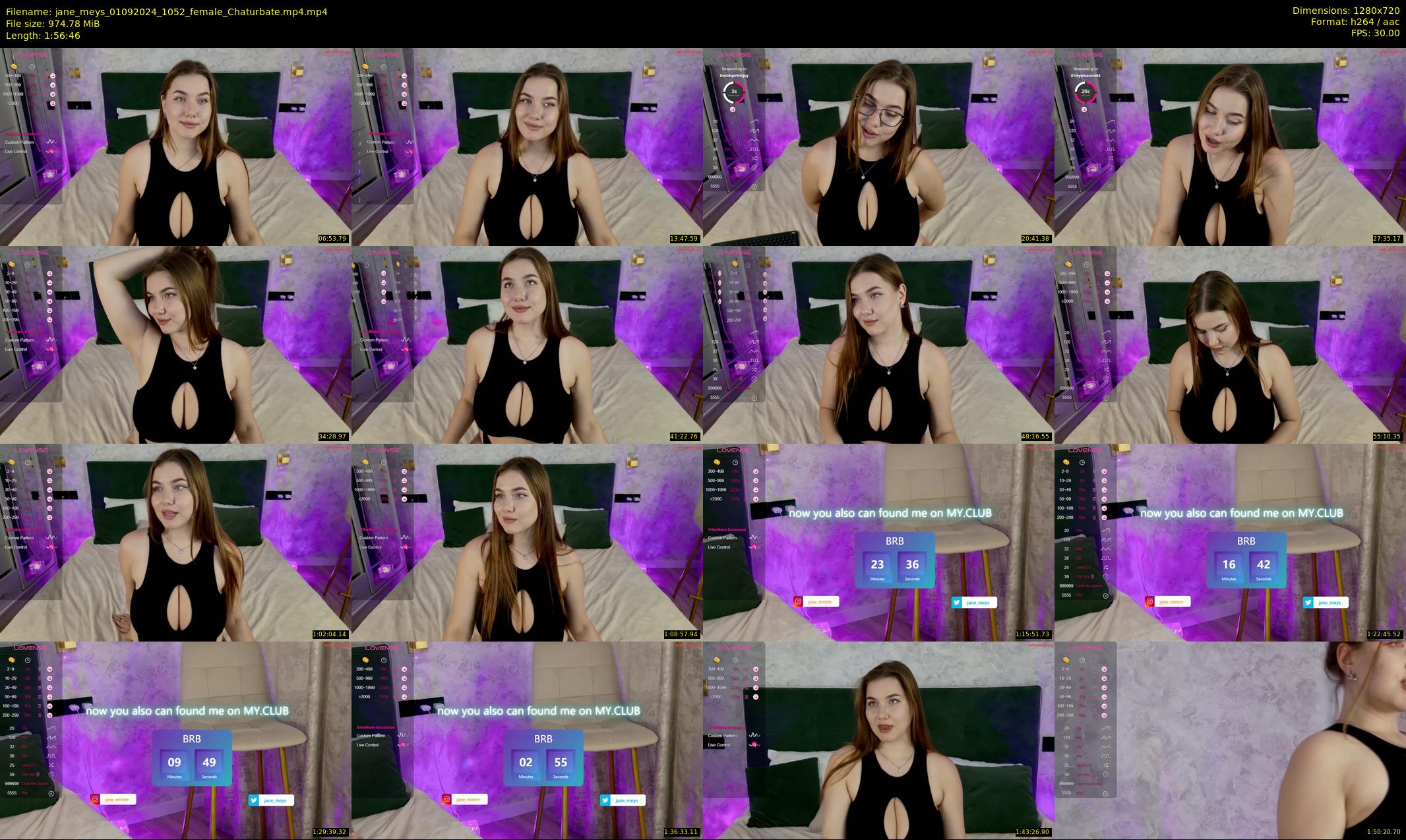 jane_meys — 117 minute Chaturbate female cam show recording, 720p, Sep 1, 2024