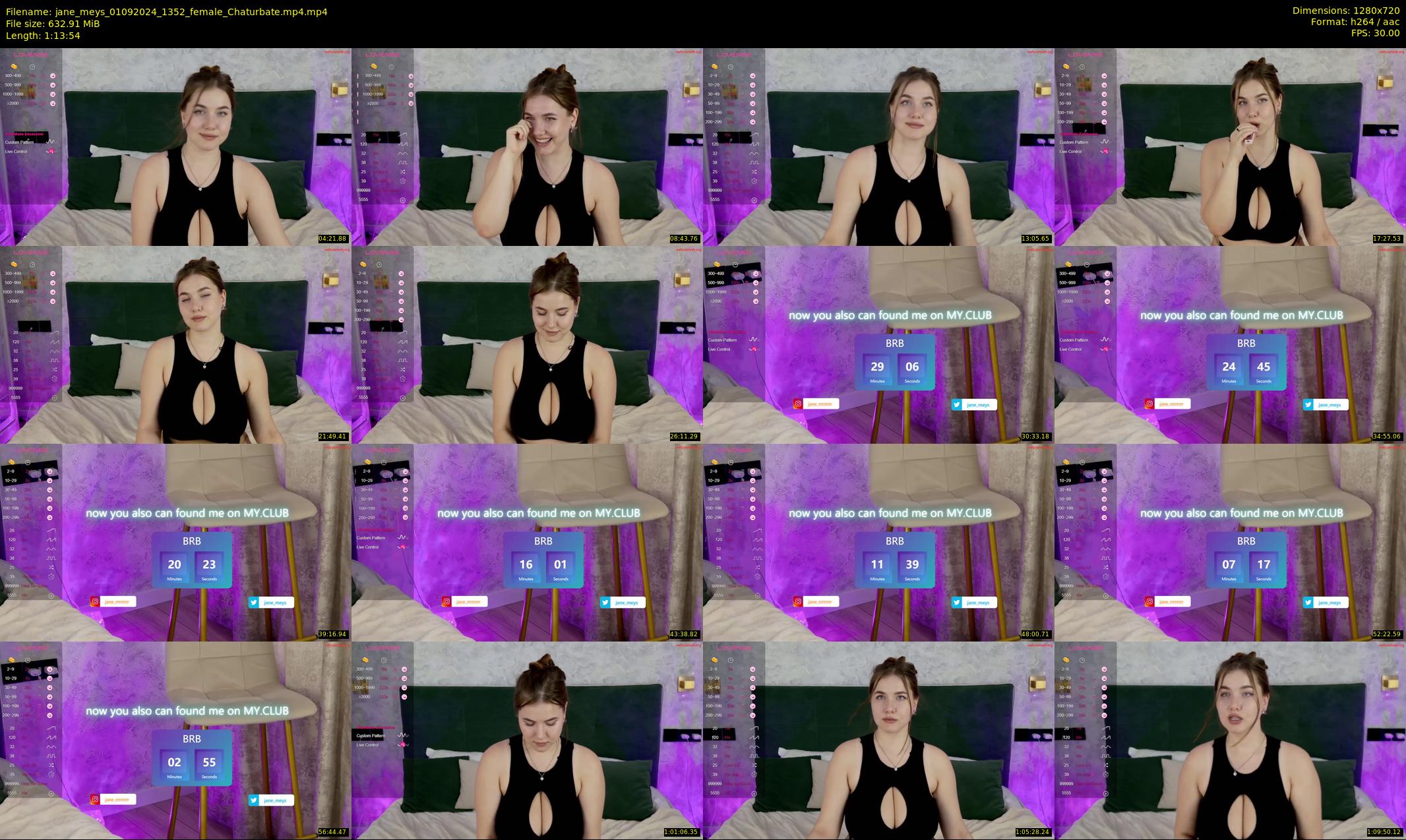 jane_meys — 74 minute Chaturbate female cam show recording, 720p, Sep 1, 2024