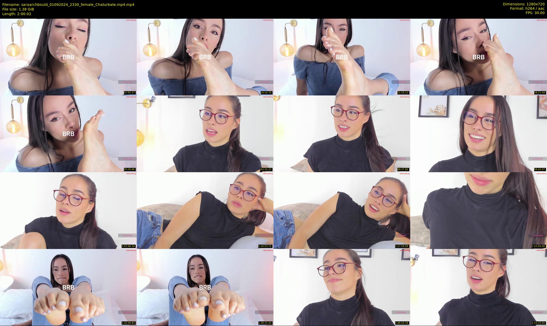 saraarchbould — 121 minute Chaturbate female cam show recording, 720p, Sep 1, 2024